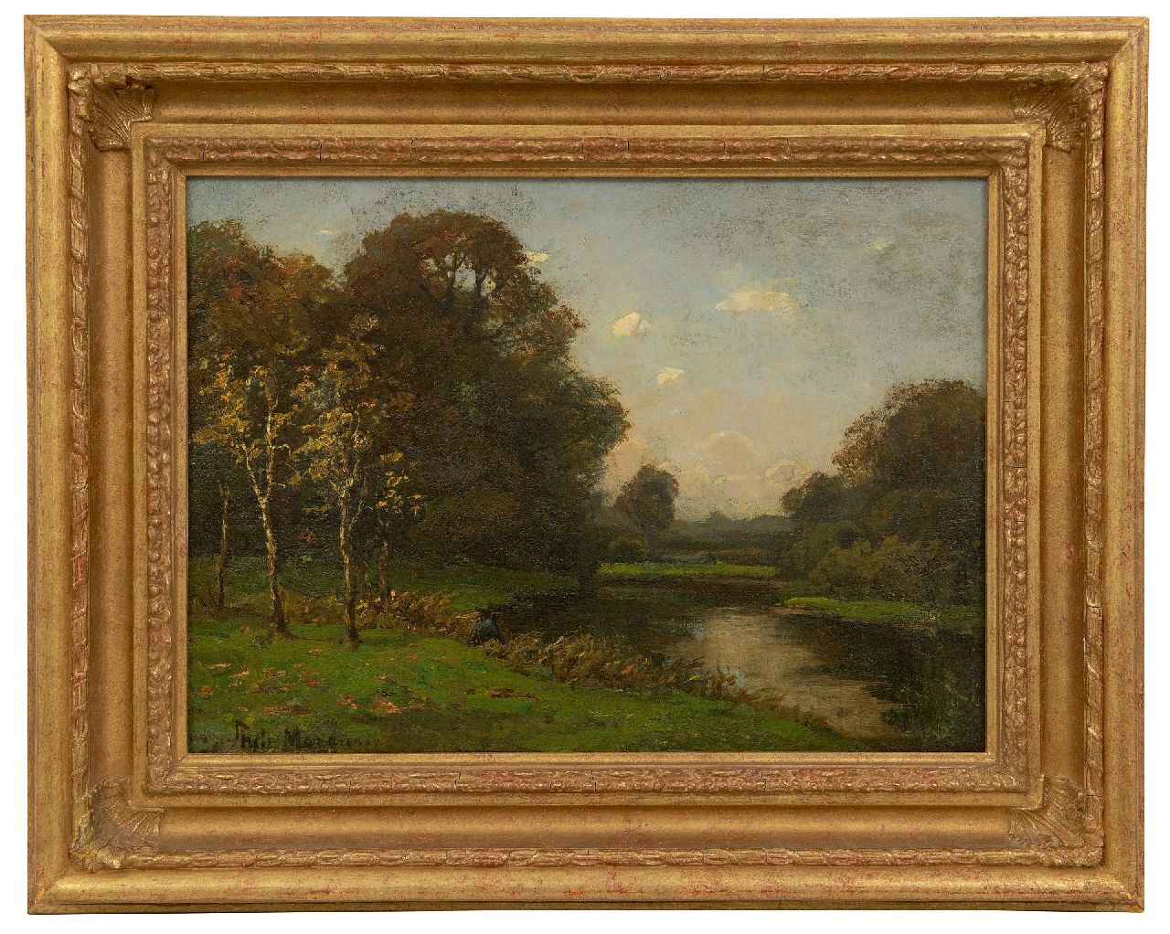 Mondriaan F.H.  | Frédéric Hendrik 'Frits' Mondriaan, Aan de Dinkel, olieverf op papier op doek 28,9 x 39,5 cm, gesigneerd linksonder