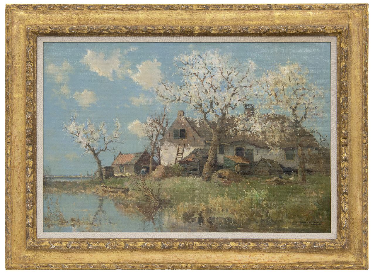 Driesten A.J. van | Arend Jan van Driesten, 't Zuideind te Zoeterwoude, olieverf op doek 40,0 x 60,0 cm, gesigneerd rechtsonder Driesten A.J. van | Arend Jan van Driesten, 't Zuideind te Zoeterwoude, olieverf op doek 40,0 x 60,0 cm, gesigneerd rechtsonder