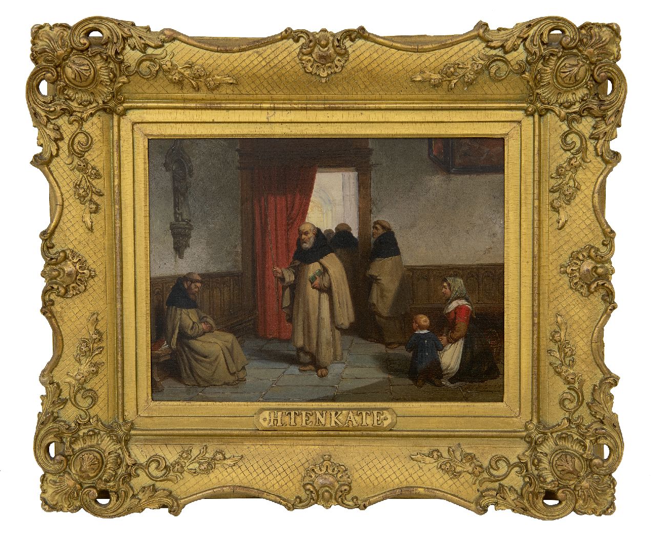 Kate H.F.C. ten | 'Herman' Frederik Carel ten Kate | Schilderijen te koop aangeboden | Het verzoek om onderdak, olieverf op paneel 20,8 x 27,9 cm, gesigneerd rechtsonder en gedateerd '46
