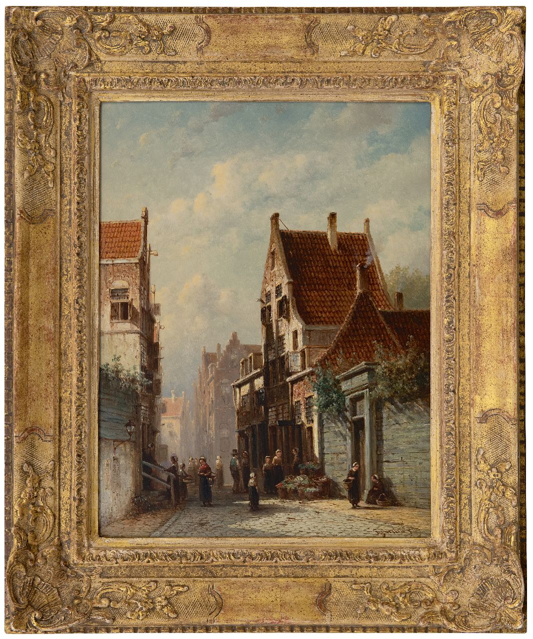 Vertin P.G. | Petrus Gerardus Vertin | Schilderijen te koop aangeboden | Zonnig straatje met groentestal, olieverf op paneel 41,1 x 31,6 cm, gesigneerd rechtsonder en gedateerd '69 Vertin P.G. | Petrus Gerardus Vertin | Schilderijen te koop aangeboden | Zonnig straatje met groentestal, olieverf op paneel 41,1 x 31,6 cm, gesigneerd rechtsonder en gedateerd '69