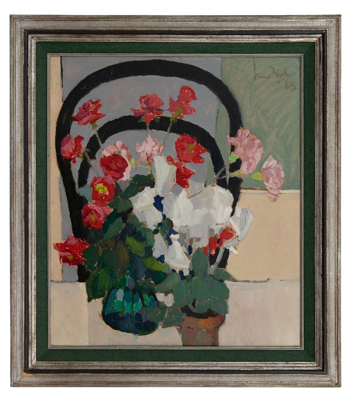 Bol K.  | Cornelis 'Kees' Bol, Anjers en Cyclamen, olieverf op board 63,0 x 55,0 cm, gesigneerd rechtsboven en gedateerd '69