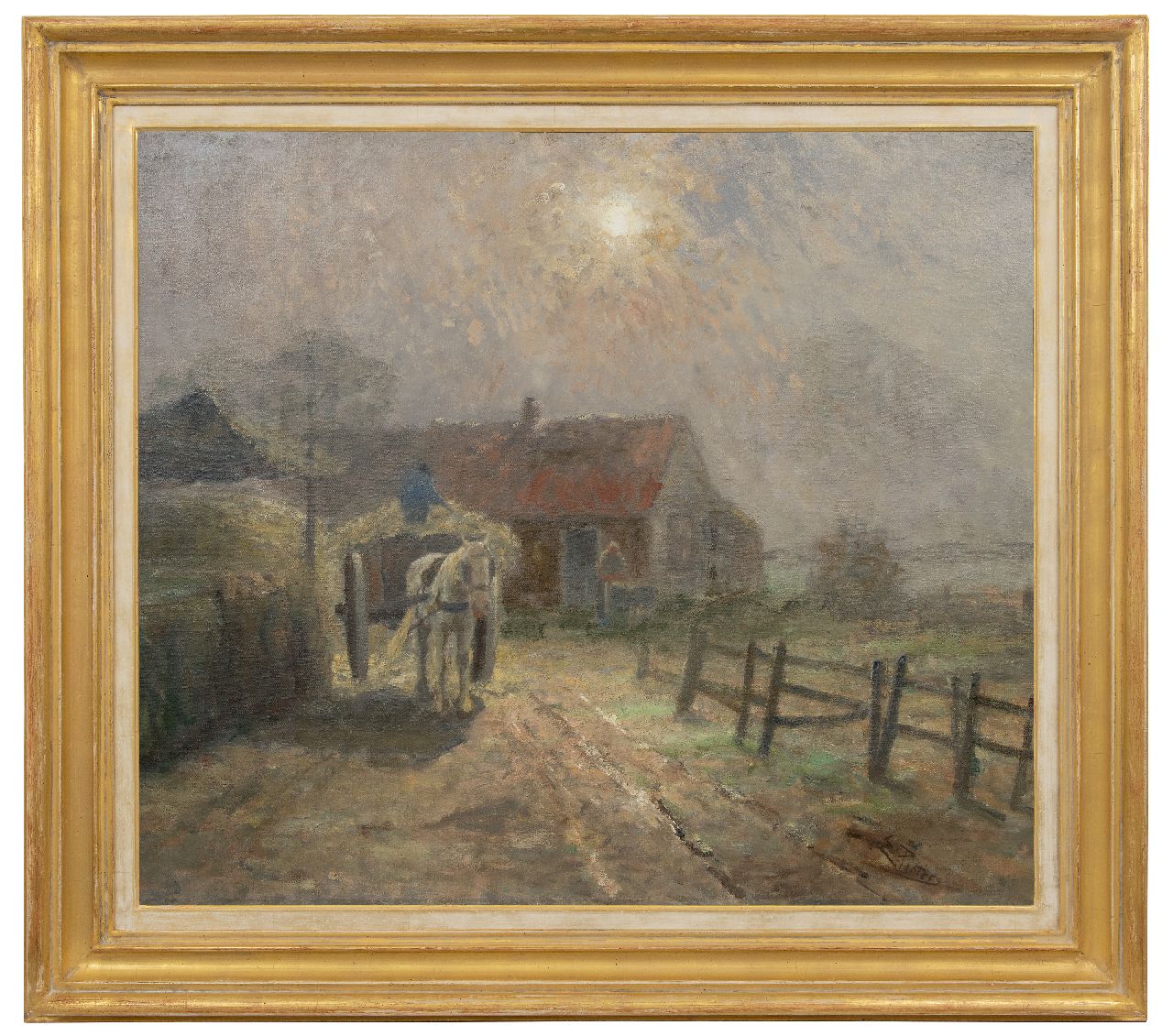 Pieters E. | Evert Pieters | Schilderijen te koop aangeboden | Het laden van de kar, olieverf op doek 88,2 x 102,2 cm, gesigneerd rechtsonder Pieters E. | Evert Pieters | Schilderijen te koop aangeboden | Het laden van de kar, olieverf op doek 88,2 x 102,2 cm, gesigneerd rechtsonder