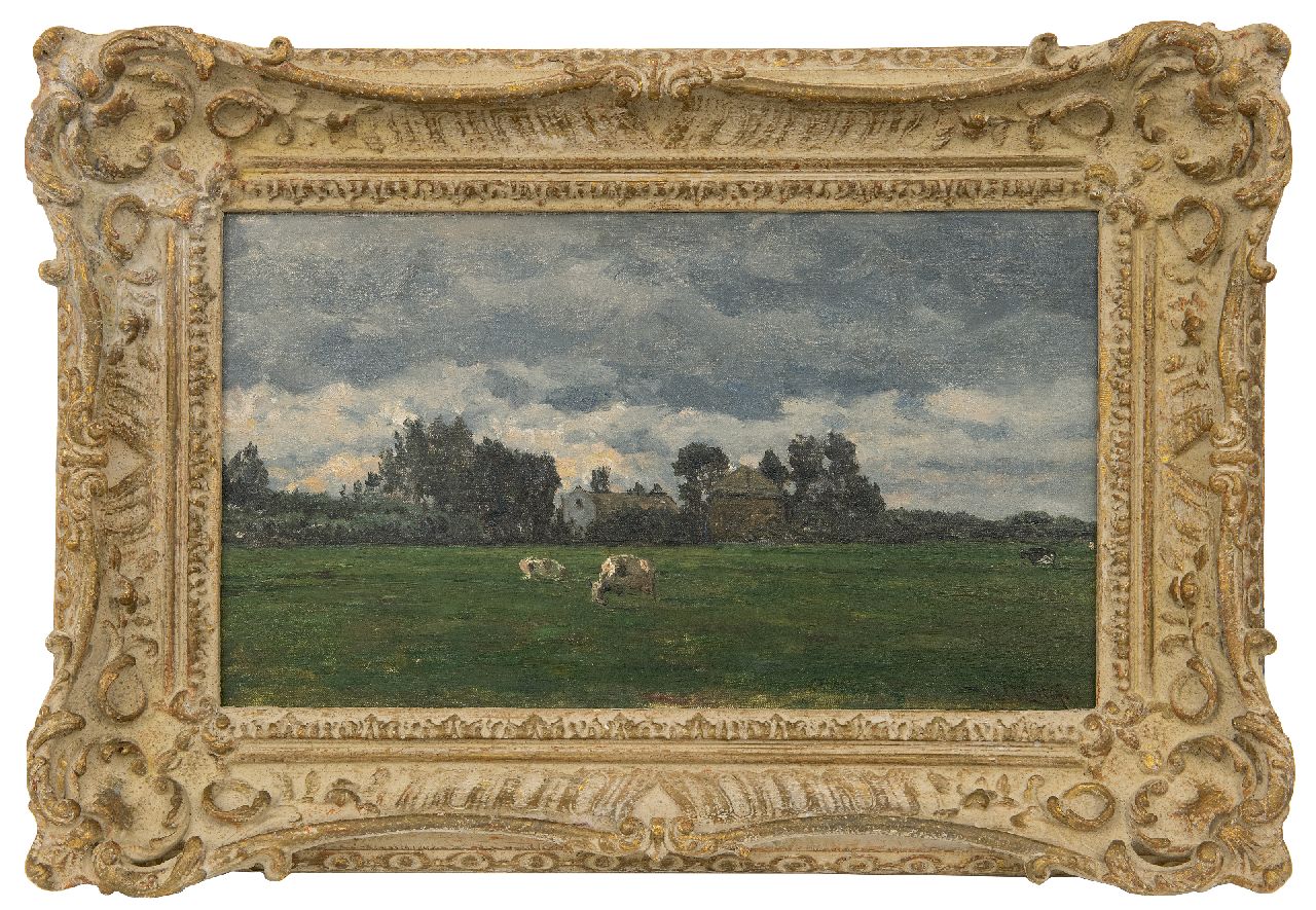 Roelofs W. | Willem Roelofs, Buiig weer, olieverf op doek 25,1 x 44,8 cm, gesigneerd rechtsonder Roelofs W. | Willem Roelofs, Buiig weer, olieverf op doek 25,1 x 44,8 cm, gesigneerd rechtsonder