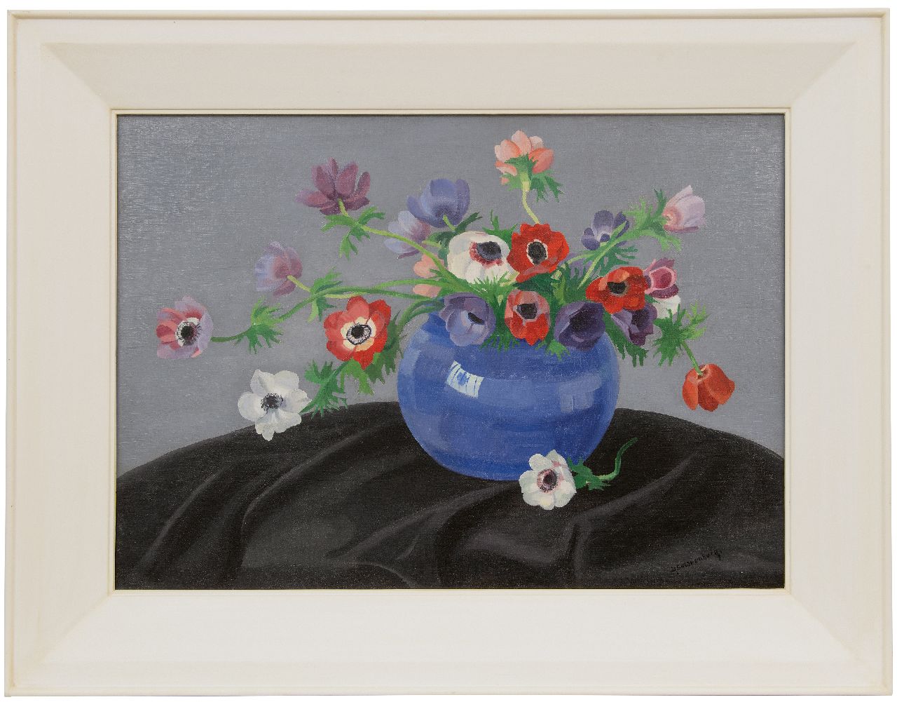 Smorenberg D. | Dirk Smorenberg, Anemonen in vaas, olieverf op doek 50,0 x 70,2 cm, gesigneerd rechtsonder Smorenberg D. | Dirk Smorenberg, Anemonen in vaas, olieverf op doek 50,0 x 70,2 cm, gesigneerd rechtsonder