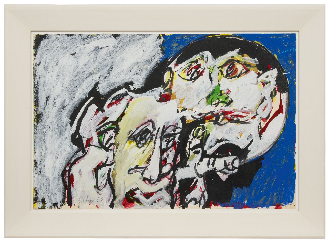 Sierhuis J.A. | 'Jan' Alphonsus Sierhuis | Aquarellen en tekeningen te koop aangeboden | Man in luchtbel, gouache op papier 72,0 x 108,5 cm, gesigneerd linksonder en gedateerd '68 Sierhuis J.A. | 'Jan' Alphonsus Sierhuis | Aquarellen en tekeningen te koop aangeboden | Man in luchtbel, gouache op papier 72,0 x 108,5 cm, gesigneerd linksonder en gedateerd '68