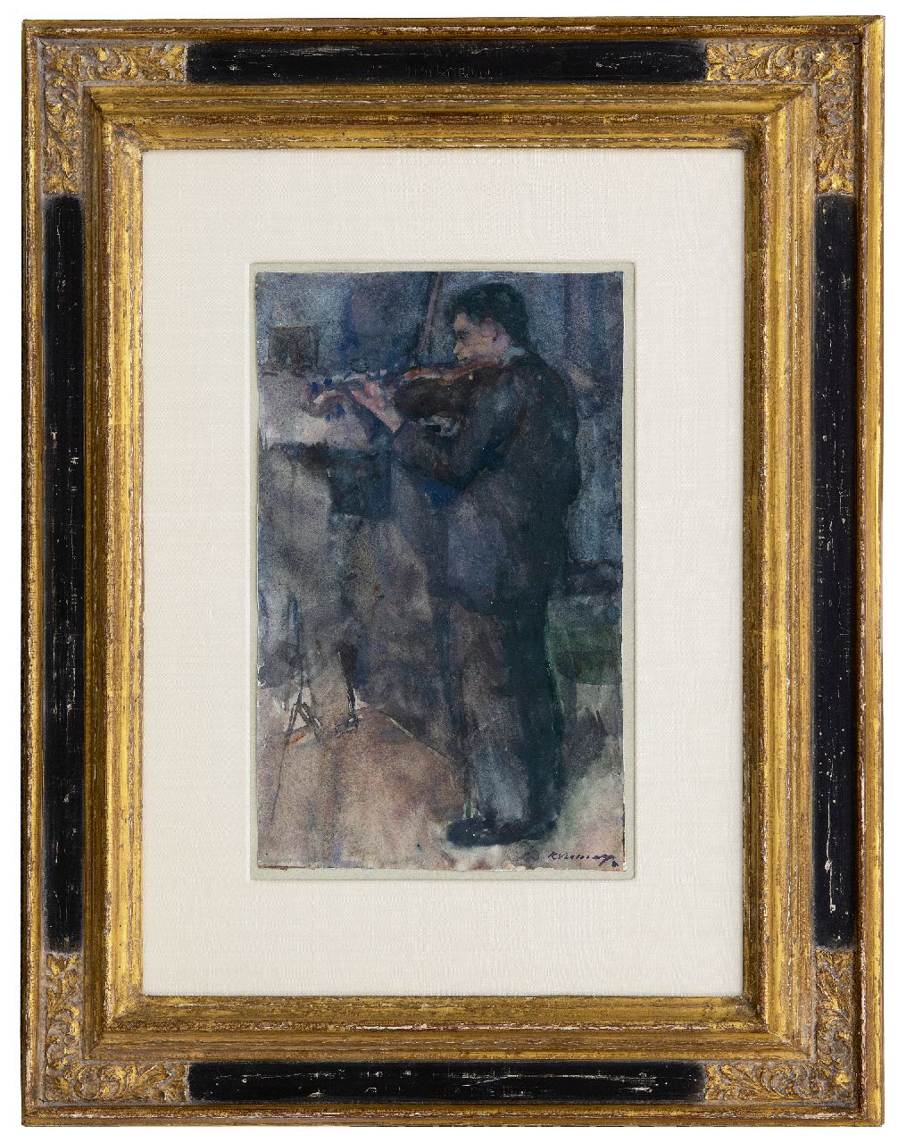 Verwey K. | Kees Verwey | Aquarellen en tekeningen te koop aangeboden | Muzikale pauze, aquarel op papier 33,0 x 20,5 cm, gesigneerd rechtsonder Verwey K. | Kees Verwey | Aquarellen en tekeningen te koop aangeboden | Muzikale pauze, aquarel op papier 33,0 x 20,5 cm, gesigneerd rechtsonder