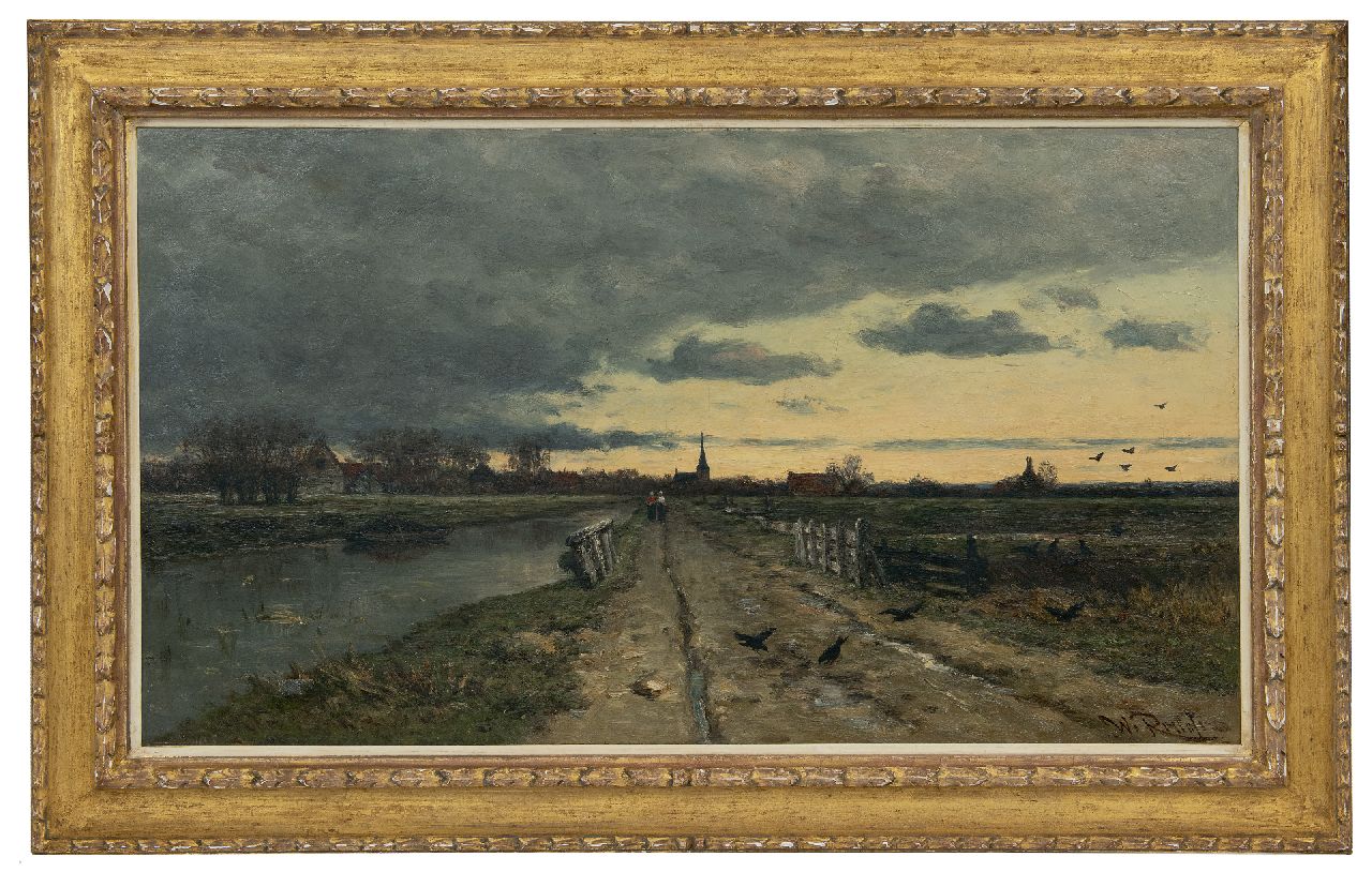Roelofs W. | Willem Roelofs, Landschap bij opkomende storm, olieverf op doek 56,0 x 95,8 cm, gesigneerd rechtsonder Roelofs W. | Willem Roelofs, Landschap bij opkomende storm, olieverf op doek 56,0 x 95,8 cm, gesigneerd rechtsonder