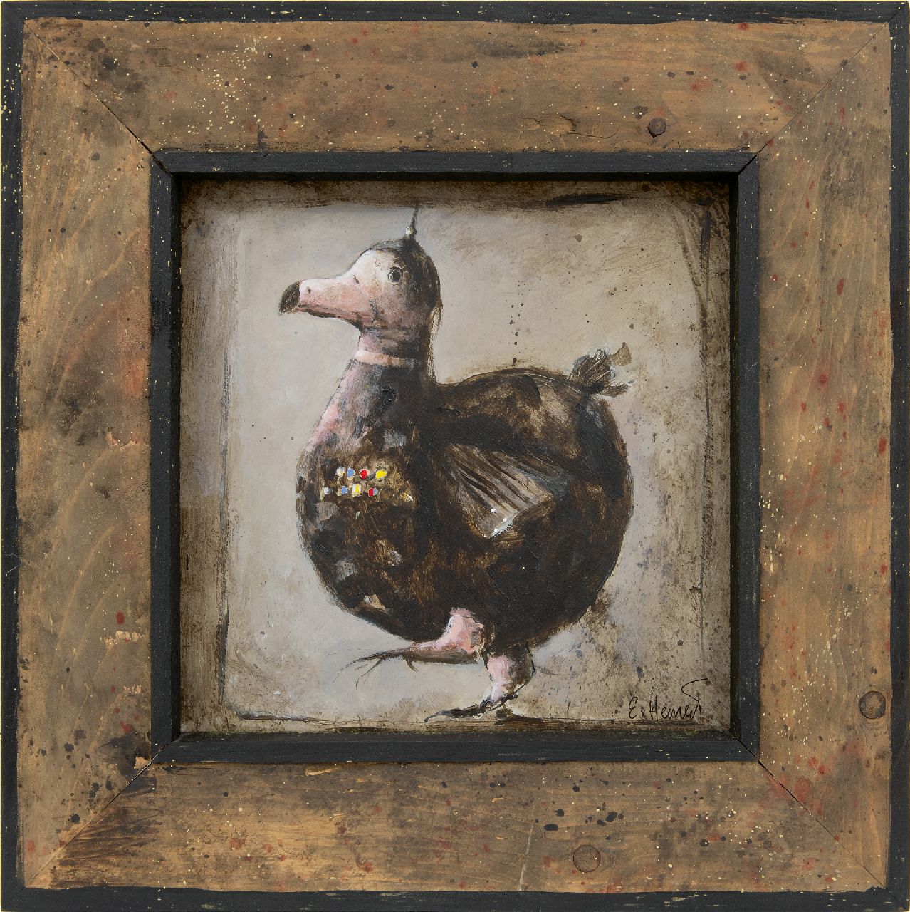 Hemert E. van | Evert van Hemert, Duitse DODO, acryl op board 29,2 x 29,1 cm, gesigneerd rechtsonder