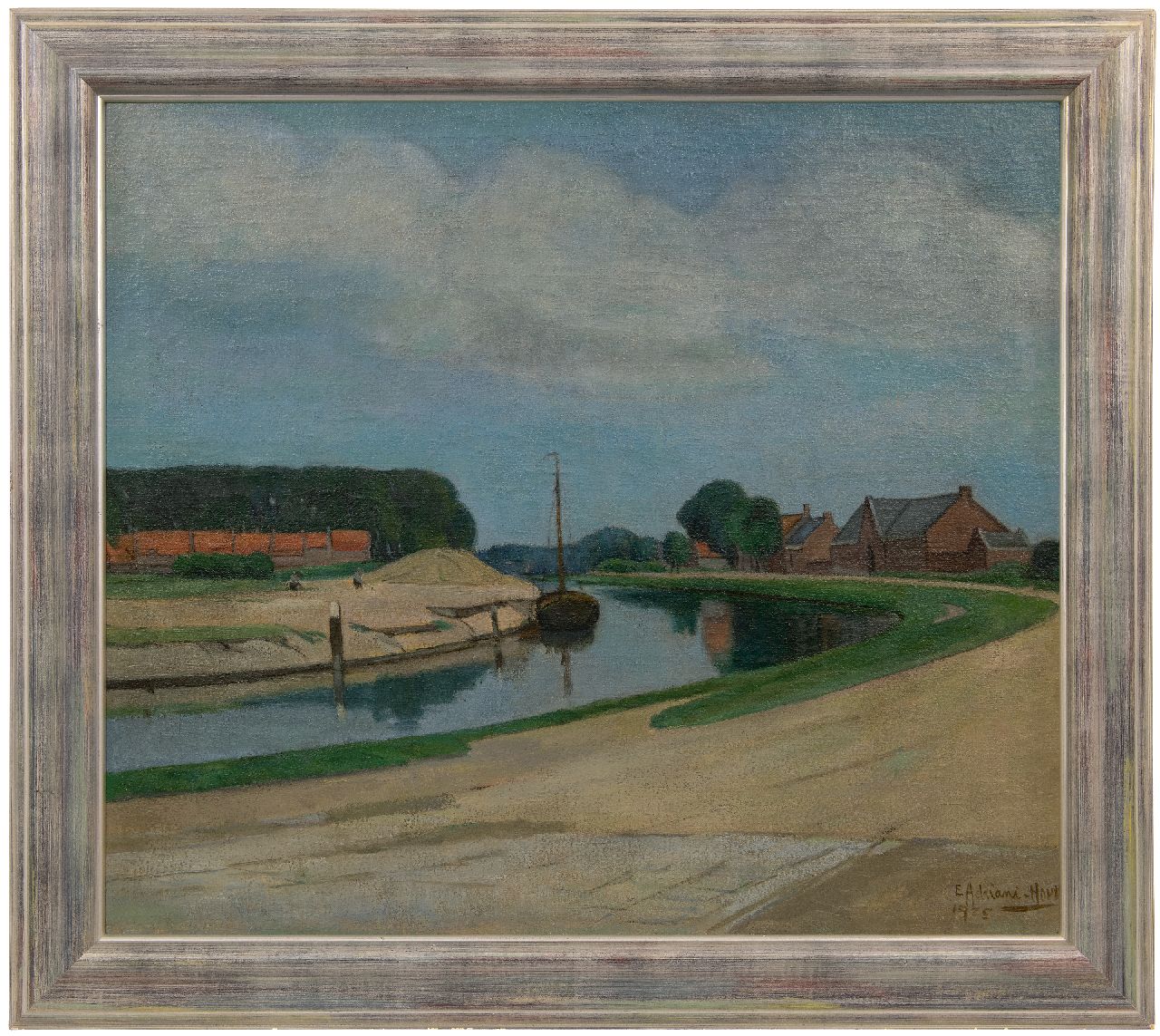 Adriani-Hovy E.M.H. | 'Elisabeth' Marie Hendrika Adriani-Hovy | Schilderijen te koop aangeboden | De Vecht bij Oud-Zuilen, olieverf op doek 70,2 x 80,0 cm, gesigneerd rechtsonder en gedateerd 1925 Adriani-Hovy E.M.H. | 'Elisabeth' Marie Hendrika Adriani-Hovy | Schilderijen te koop aangeboden | De Vecht bij Oud-Zuilen, olieverf op doek 70,2 x 80,0 cm, gesigneerd rechtsonder en gedateerd 1925