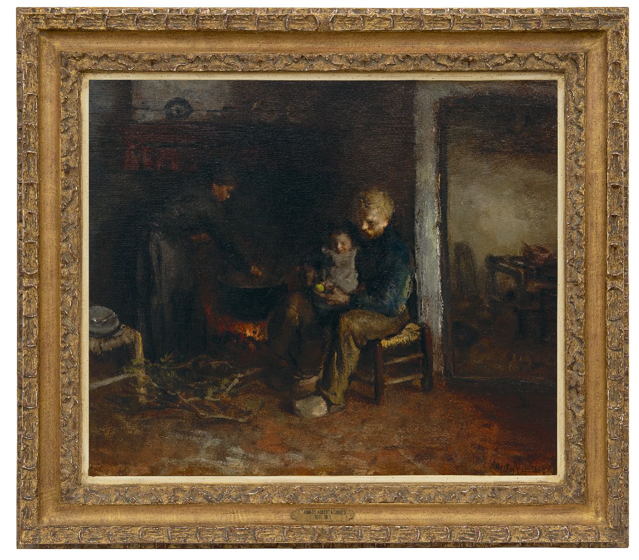Neuhuys J.A. | Johannes 'Albert' Neuhuys | Schilderijen te koop aangeboden | Boerenfamilie, olieverf op doek 51,0 x 60,3 cm, gesigneerd rechtsonder Neuhuys J.A. | Johannes 'Albert' Neuhuys | Schilderijen te koop aangeboden | Boerenfamilie, olieverf op doek 51,0 x 60,3 cm, gesigneerd rechtsonder