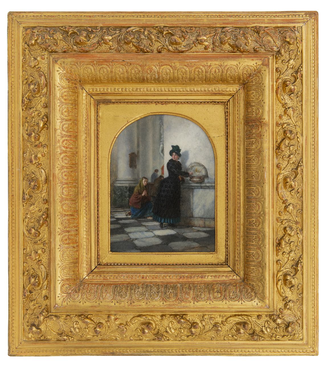 Haaxman P. | Pieter Haaxman, Vol verwachting, olieverf op paneel 19,0 x 14,5 cm, gesigneerd rechtsonder Haaxman P. | Pieter Haaxman, Vol verwachting, olieverf op paneel 19,0 x 14,5 cm, gesigneerd rechtsonder