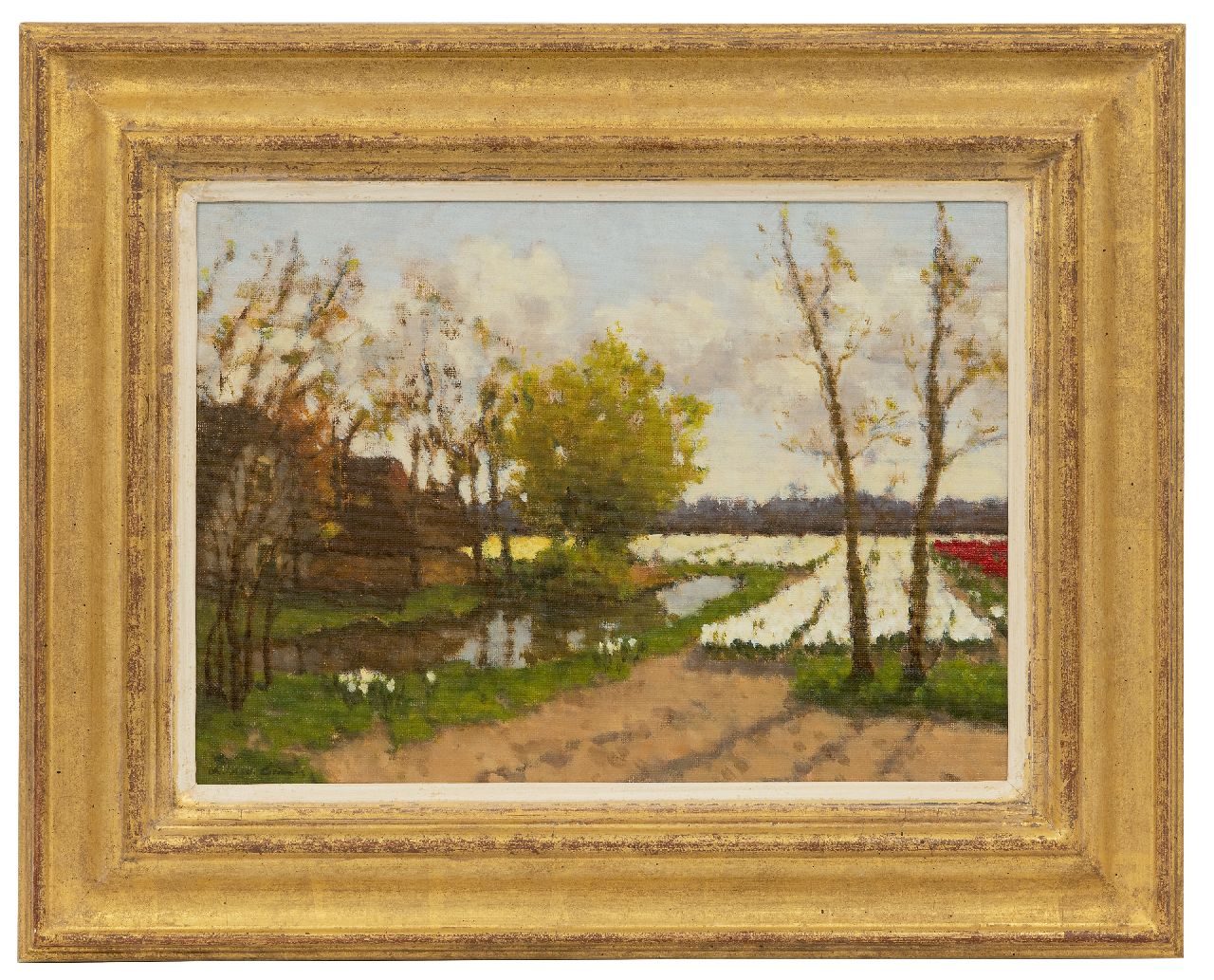Ende L. van den | Leo van den Ende, Boerderij in Sassenheim, olieverf op doek op board 27,5 x 37,3 cm, gesigneerd linksonder