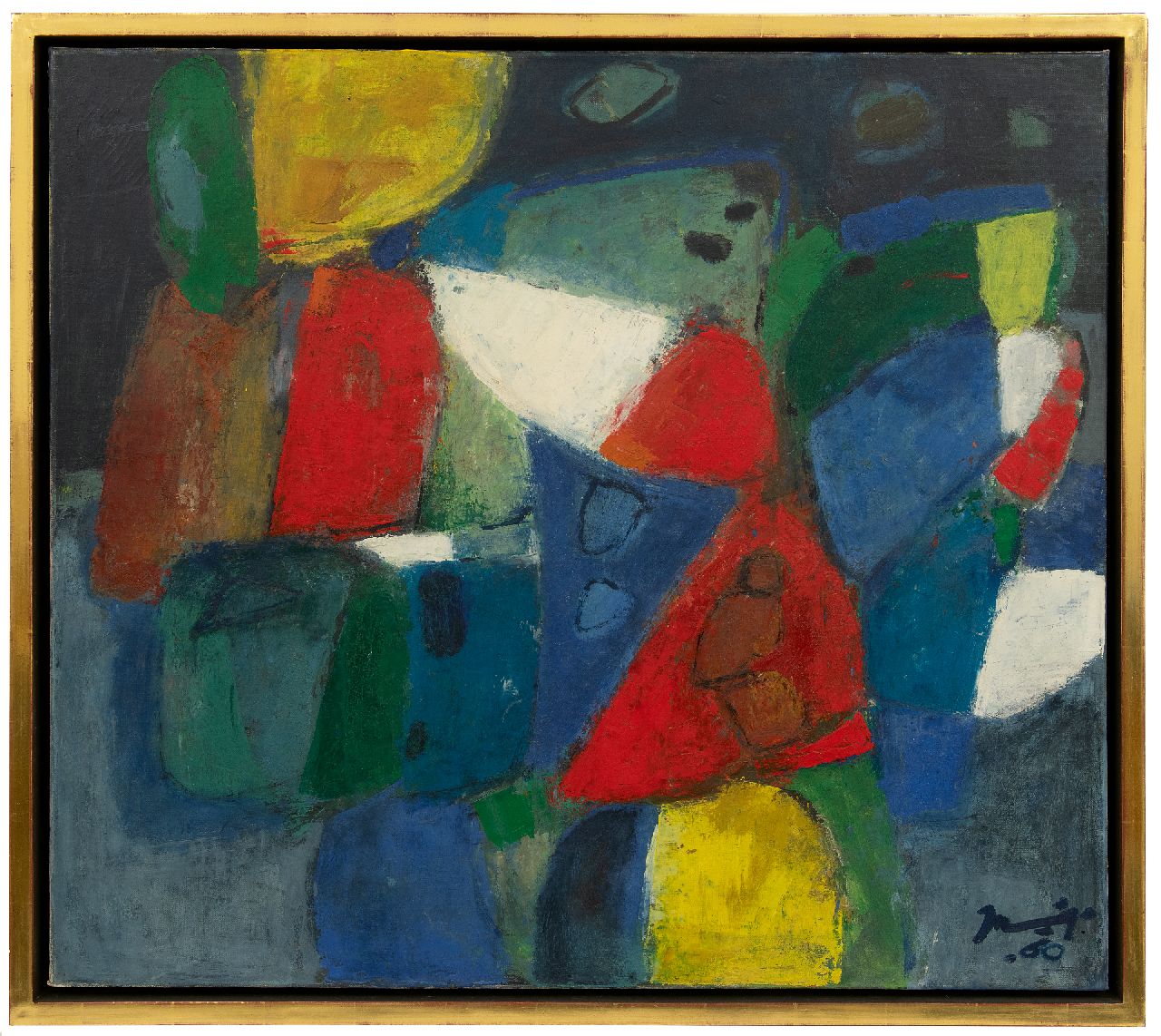 Nanninga J.  | Jacob 'Jaap' Nanninga, Jungle Flowers, olieverf op doek 80,2 x 90,5 cm, gesigneerd rechtsonder en op spieraam en gedateerd '60
