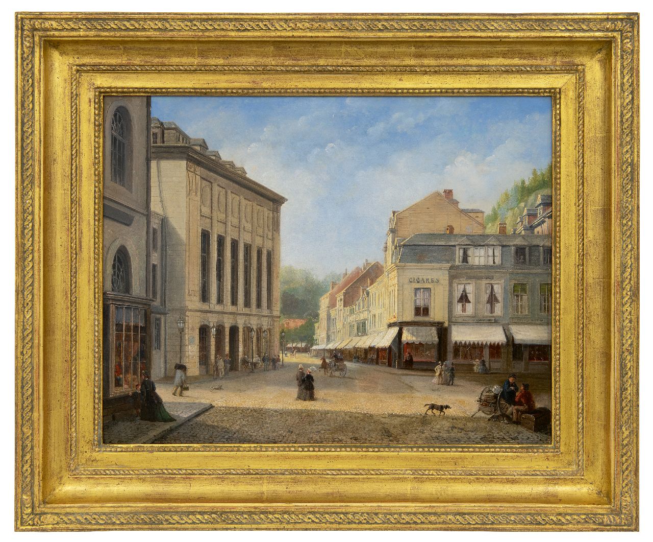 Tetar van Elven J.B.  | Jan 'Johannes' Baptist Tetar van Elven | Schilderijen te koop aangeboden | Speelbank te Spa, olieverf op paneel 36,9 x 47,0 cm, gesigneerd linksonder met initialen