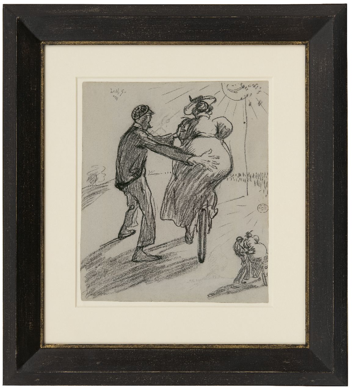 Sluiter J.W. | Jan Willem 'Willy' Sluiter, Een helpende hand, houtskool op papier 22,5 x 15,0 cm, gesigneerd linksboven en gedateerd '08 Sluiter J.W. | Jan Willem 'Willy' Sluiter, Een helpende hand, houtskool op papier 22,5 x 15,0 cm, gesigneerd linksboven en gedateerd '08