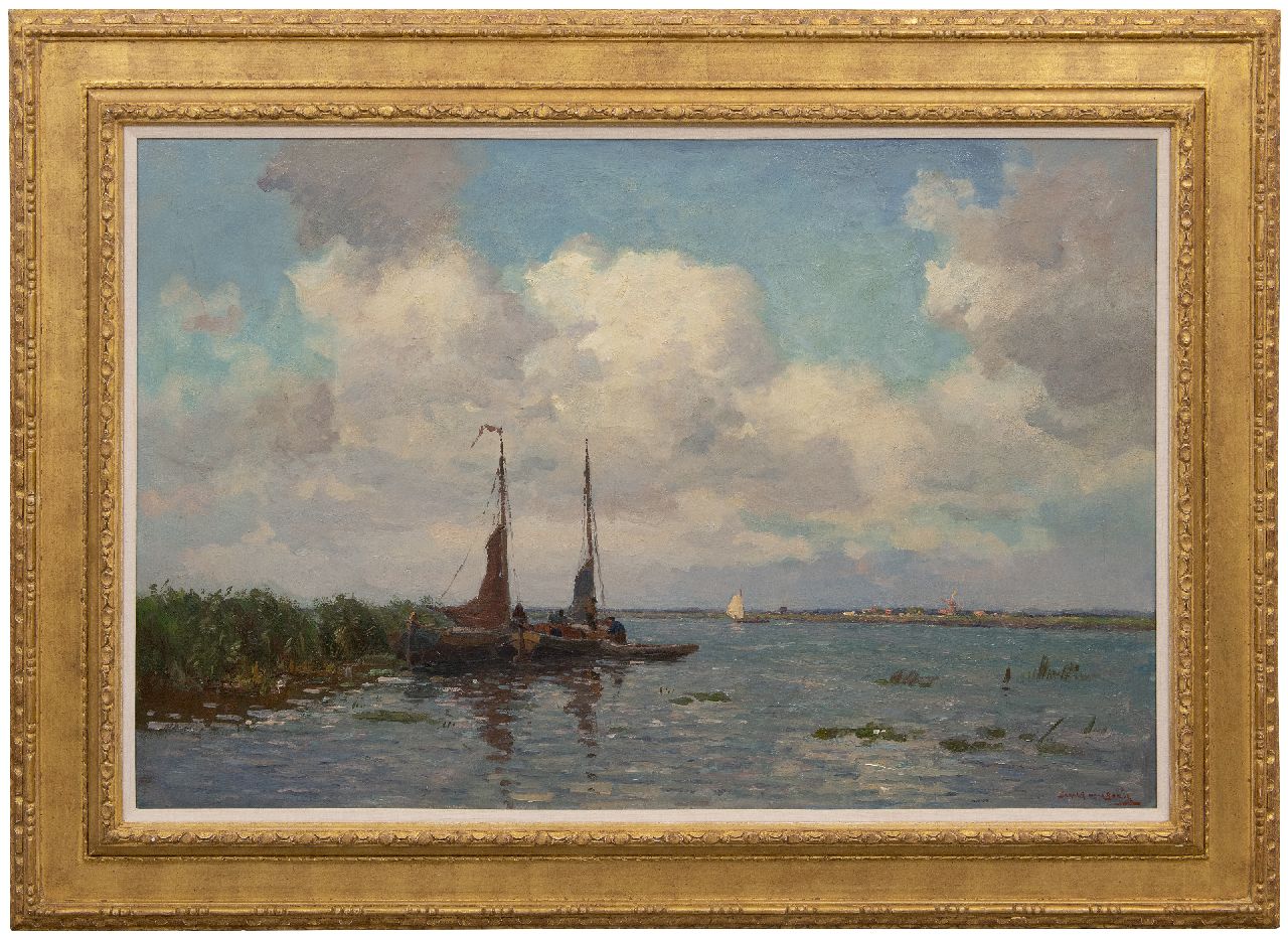 Beek B.A. van | Bernardus Antonie van Beek | Schilderijen te koop aangeboden | Plassen te Kortenhoef, olieverf op doek 70,5 x 105,3 cm, gesigneerd rechtsonder Beek B.A. van | Bernardus Antonie van Beek | Schilderijen te koop aangeboden | Plassen te Kortenhoef, olieverf op doek 70,5 x 105,3 cm, gesigneerd rechtsonder