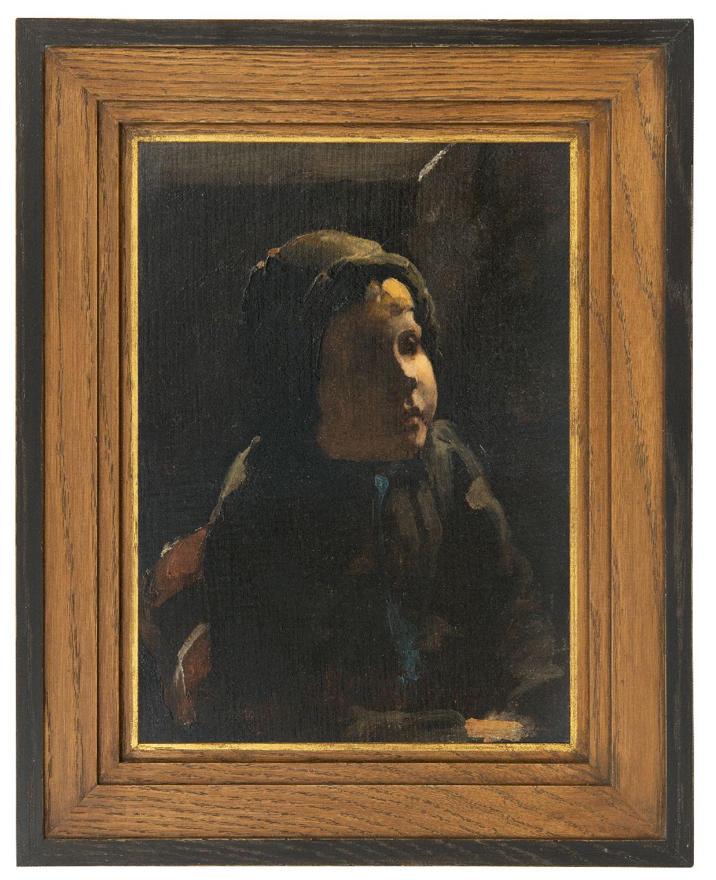 Witsen W.A. | 'Willem' Arnold Witsen | Schilderijen te koop aangeboden | Boerenkindje, olieverf op schildersboard 35,5 x 25,3 cm, te dateren ca. 1885 Witsen W.A. | 'Willem' Arnold Witsen | Schilderijen te koop aangeboden | Boerenkindje, olieverf op schildersboard 35,5 x 25,3 cm, te dateren ca. 1885