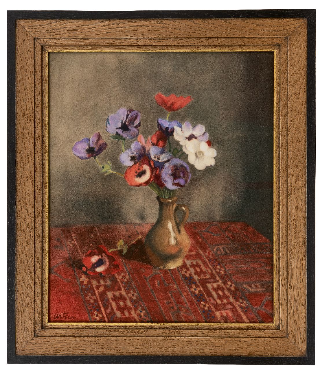 Witsen W.A. | 'Willem' Arnold Witsen | Aquarellen en tekeningen te koop aangeboden | Anemonen in aardewerken vaasje, aquarel op papier 44,5 x 37,0 cm, gesigneerd linksonder en te dateren ca. 1920 Witsen W.A. | 'Willem' Arnold Witsen | Aquarellen en tekeningen te koop aangeboden | Anemonen in aardewerken vaasje, aquarel op papier 44,5 x 37,0 cm, gesigneerd linksonder en te dateren ca. 1920