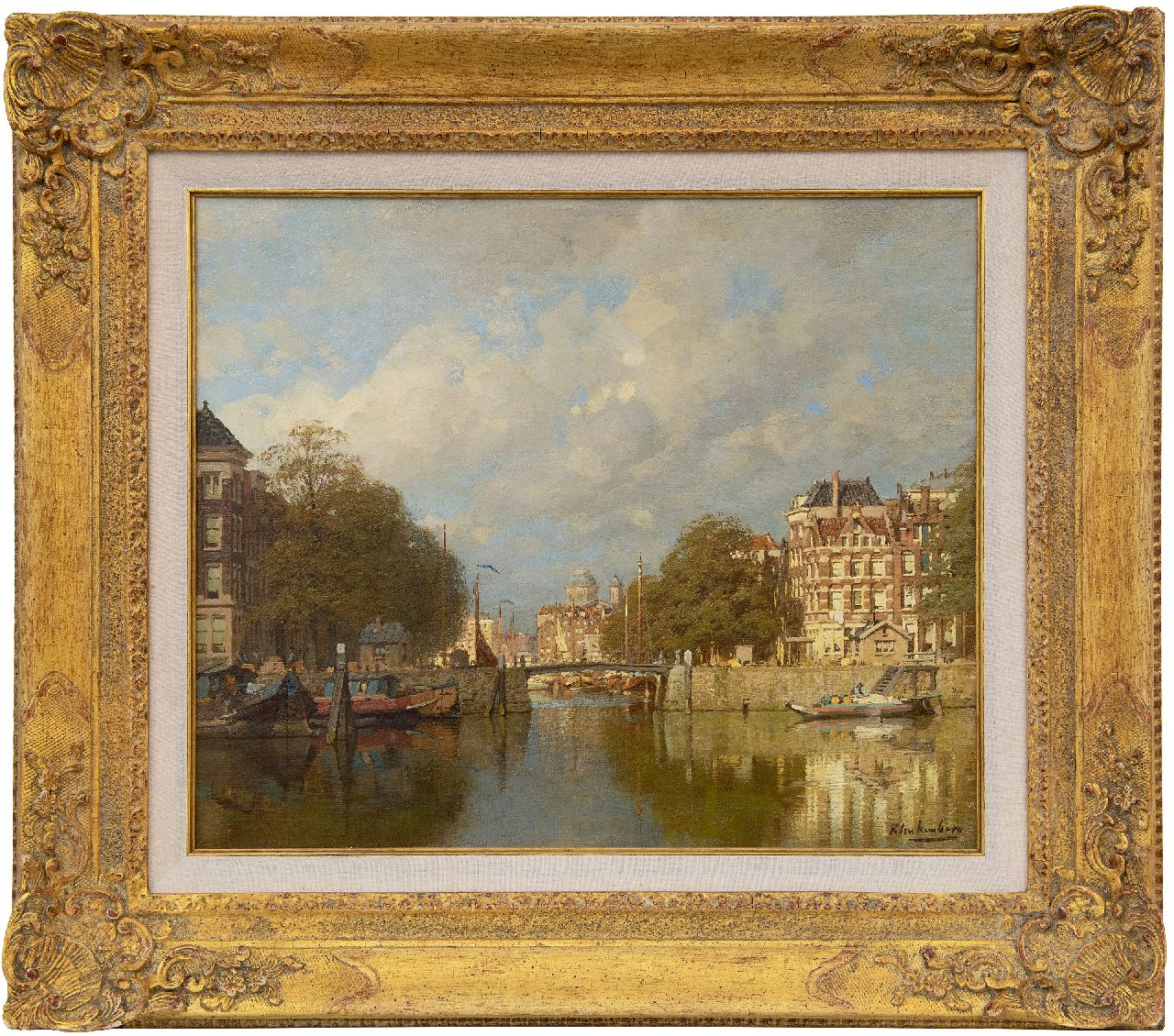 Klinkenberg J.C.K.  | Johannes Christiaan Karel Klinkenberg | Schilderijen te koop aangeboden | Nabij de Leuvehaven, Rotterdam, olieverf op doek 39,3 x 47,2 cm, gesigneerd rechtsonder