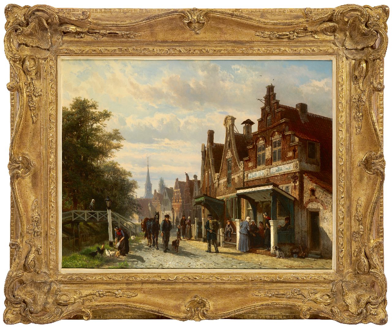 Springer C. | Cornelis Springer, Gezicht op Buren, Makkum, olieverf op paneel 44,8 x 57,3 cm, gesigneerd rechtsonder en gedateerd 1871 Springer C. | Cornelis Springer, Gezicht op Buren, Makkum, olieverf op paneel 44,8 x 57,3 cm, gesigneerd rechtsonder en gedateerd 1871