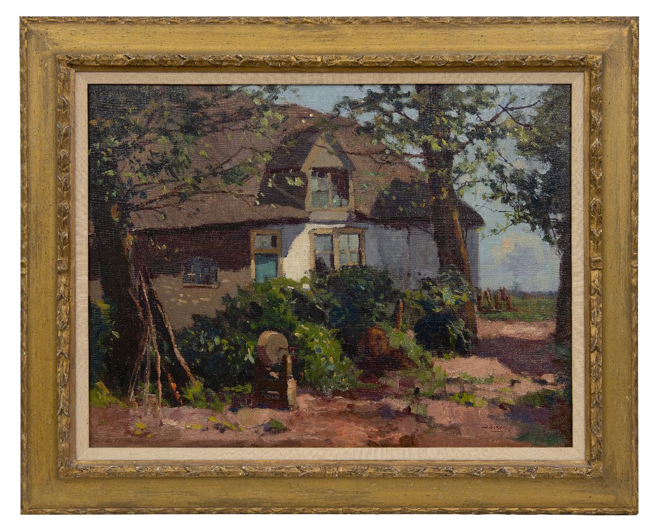 Sirks J.  | Jan Sirks, Boerenerf, olieverf op doek 46,2 x 61,5 cm, gesigneerd rechtsonder