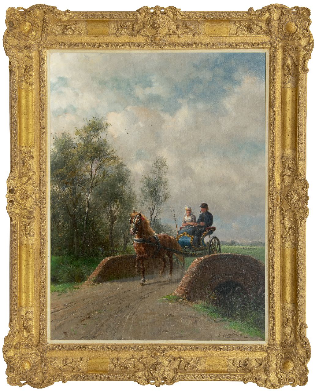 Eerelman O. | Otto Eerelman, Ritje met de sjees, olieverf op doek 80,7 x 60,7 cm, gesigneerd rechtsonder Eerelman O. | Otto Eerelman, Ritje met de sjees, olieverf op doek 80,7 x 60,7 cm, gesigneerd rechtsonder