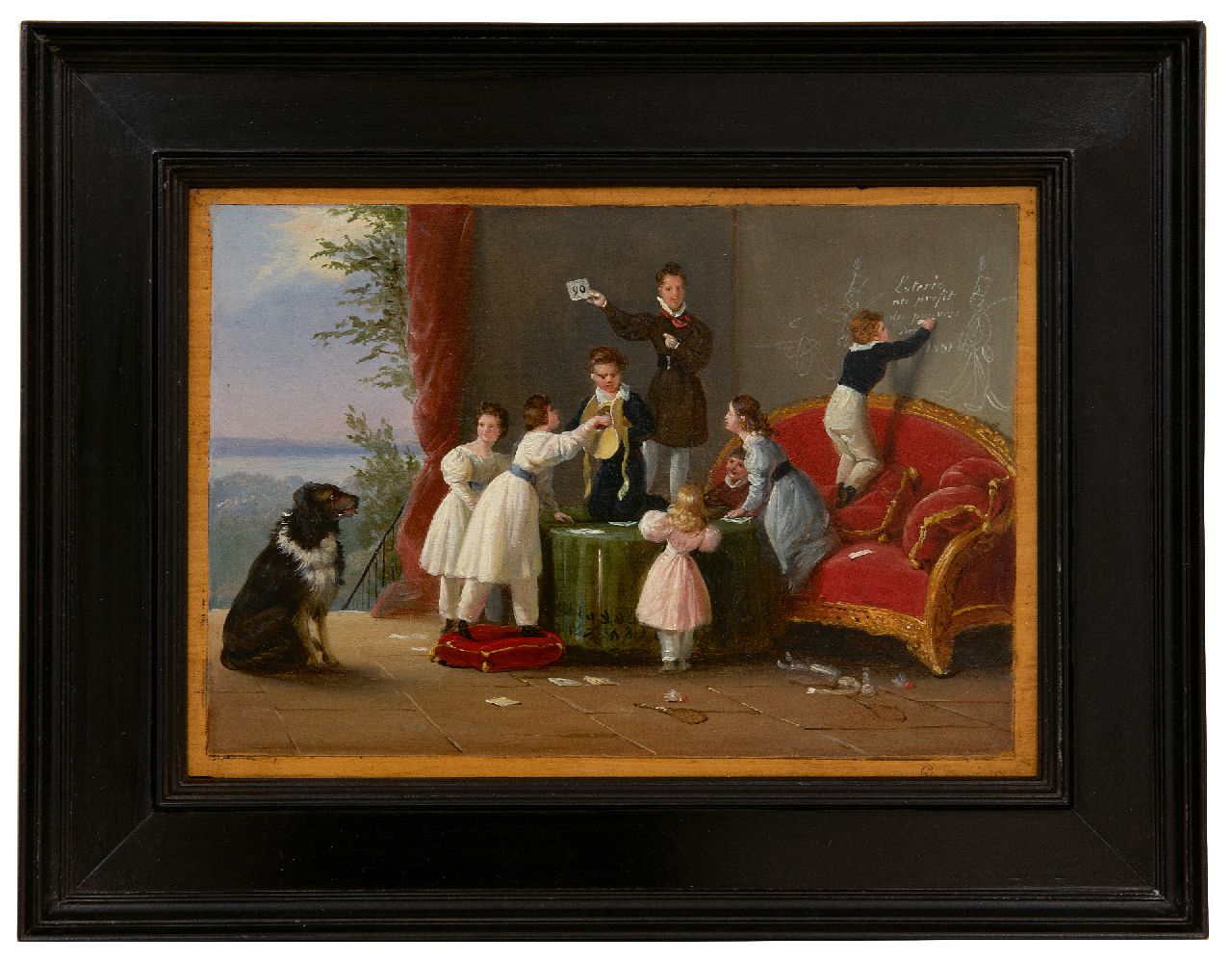 Pingret E.H.T. | Édouard Henri Théophile Pingret, De armenloterij, olieverf op paneel 17,5 x 25,3 cm, gesigneerd rechtsonder en gedateerd 1831 Pingret E.H.T. | Édouard Henri Théophile Pingret, De armenloterij, olieverf op paneel 17,5 x 25,3 cm, gesigneerd rechtsonder en gedateerd 1831