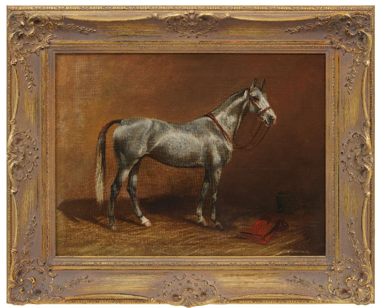 Westerop W.  | Wilhelm Westerop | Schilderijen te koop aangeboden | Portret van een schimmel, olieverf op doek 35,0 x 45,0 cm, gesigneerd linksonder en gedateerd 1929