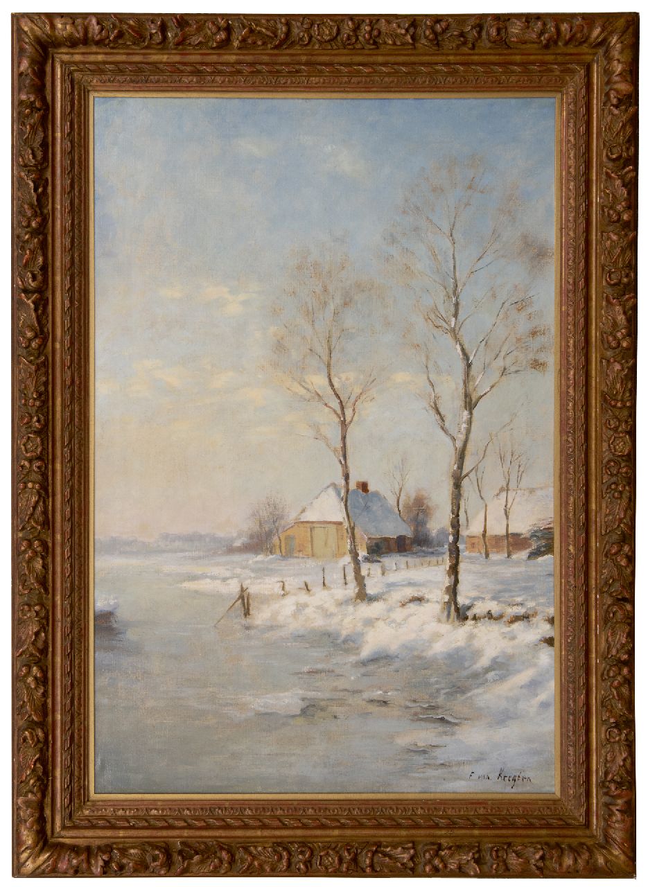 Kregten J.A.R.F. van | Johannes Aurelius Richard 'Fedor' van Kregten | Schilderijen te koop aangeboden | Boerderij in sneeuwlandschap, olieverf op doek 87,6 x 60,2 cm, gesigneerd rechtsonder en zonder lijst Kregten J.A.R.F. van | Johannes Aurelius Richard 'Fedor' van Kregten | Schilderijen te koop aangeboden | Boerderij in sneeuwlandschap, olieverf op doek 87,6 x 60,2 cm, gesigneerd rechtsonder en zonder lijst