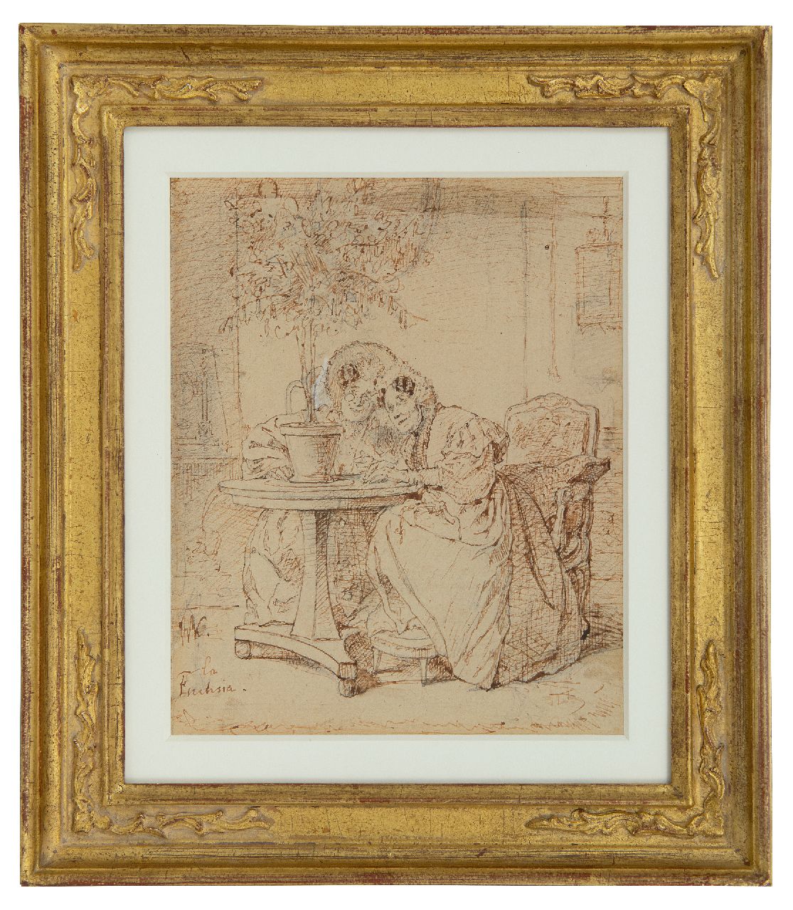 Bakker Korff A.H.  | Alexander Hugo Bakker Korff, De Fuchsia, potlood, pen en inkt op papier 18,0 x 14,5 cm, gesigneerd linksonder met monogram