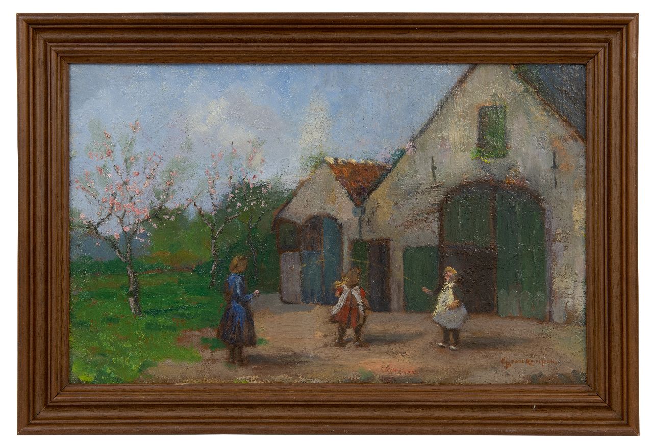 Kampen (Lubbertus Johannes van Olst) B. van | Bart van Kampen (Lubbertus Johannes van Olst) | Schilderijen te koop aangeboden | Touwtje springen, olieverf op doek 22,3 x 34,5 cm, gesigneerd rechtsonder Kampen (Lubbertus Johannes van Olst) B. van | Bart van Kampen (Lubbertus Johannes van Olst) | Schilderijen te koop aangeboden | Touwtje springen, olieverf op doek 22,3 x 34,5 cm, gesigneerd rechtsonder