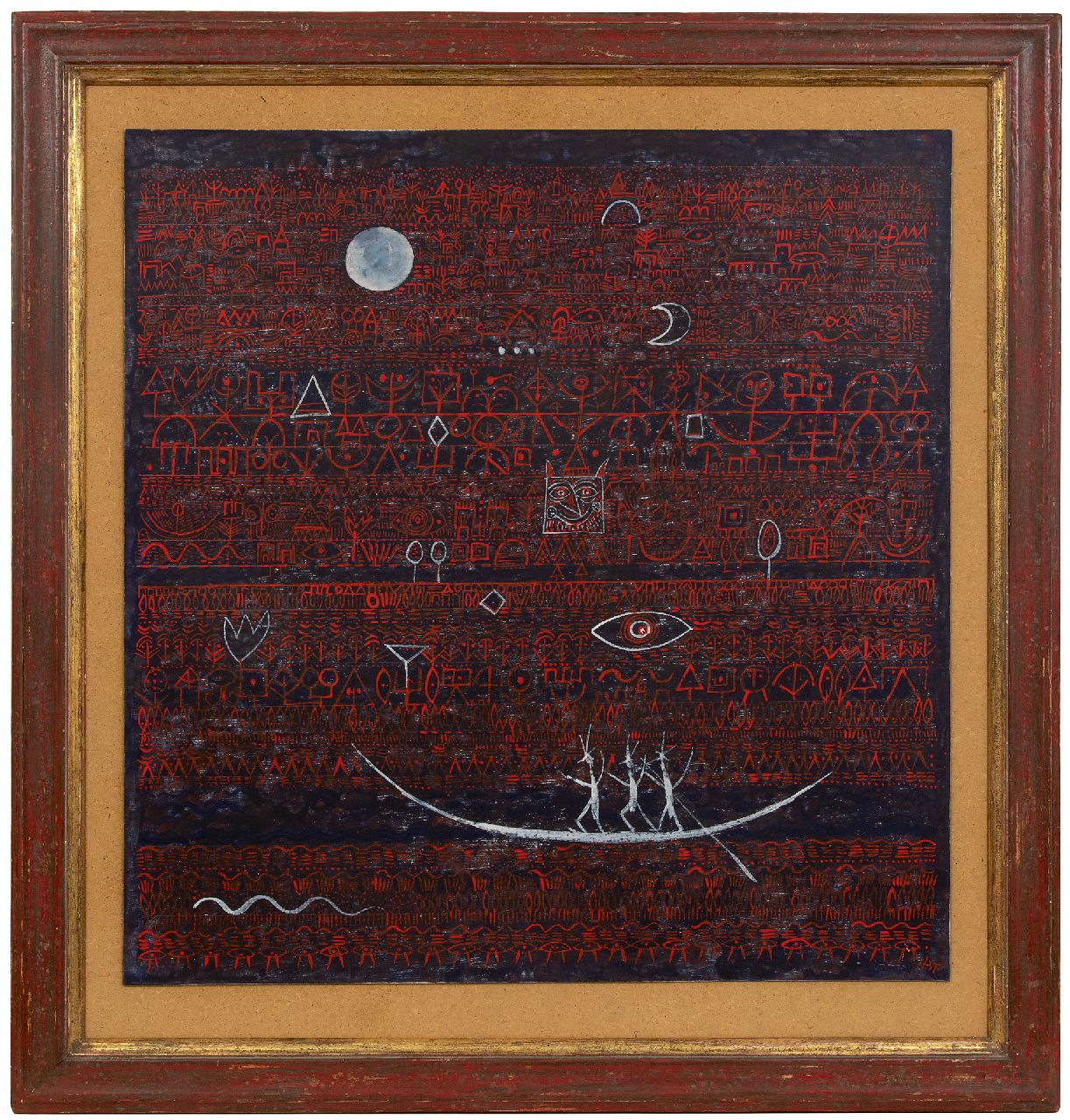 Strupler H.R. | Hans Rudolf Strupler, Zonder titel, gemengde techniek op board 75,1 x 72,9 cm, gesigneerd rechtsonder met initialen Strupler H.R. | Hans Rudolf Strupler, Zonder titel, gemengde techniek op board 75,1 x 72,9 cm, gesigneerd rechtsonder met initialen