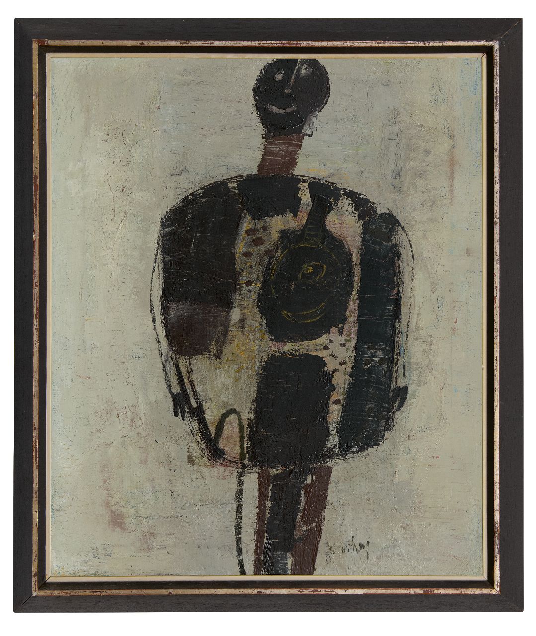 Heel J.J. van | Johannes Jacobus 'Jan' van Heel, Zwarte pop, olieverf op doek 60,4 x 49,9 cm, gesigneerd middenonder en verso en verso gedateerd '64 Heel J.J. van | Johannes Jacobus 'Jan' van Heel, Zwarte pop, olieverf op doek 60,4 x 49,9 cm, gesigneerd middenonder en verso en verso gedateerd '64
