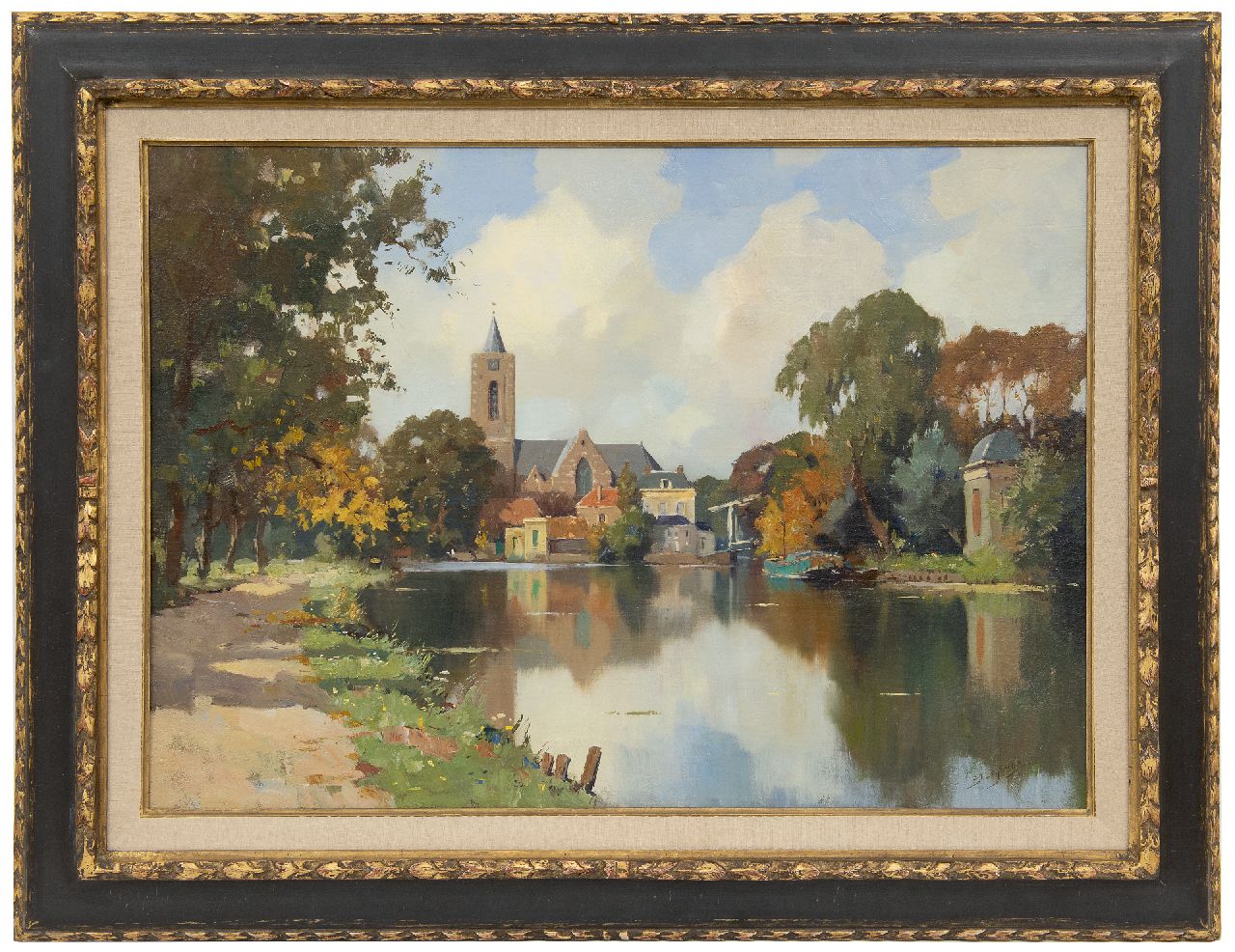 Ligtelijn E.J.  | Evert Jan Ligtelijn, Gezicht op Loenen, olieverf op doek 50,0 x 70,0 cm, gesigneerd rechtsonder