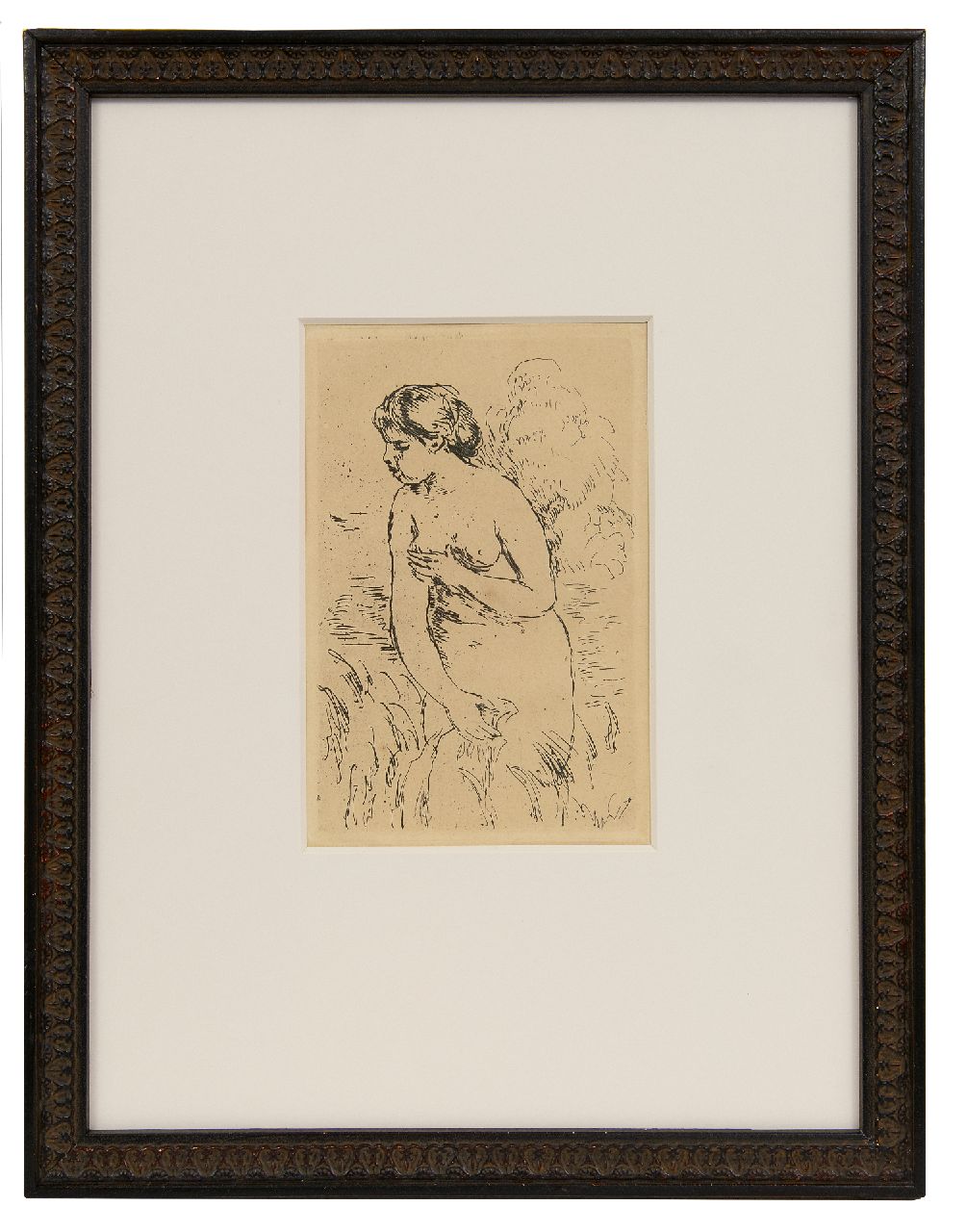 Renoir P.A.  | Pierre 'Auguste' Renoir | Grafiek te koop aangeboden | Baigneuse debout à mi-jambes, ets 16,6 x 11,1 cm, te dateren ca. 1910
