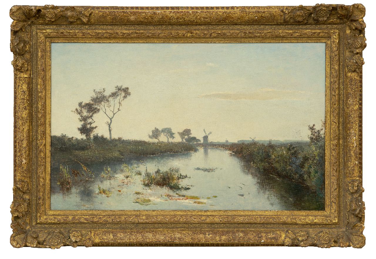 Gabriel P.J.C. | Paul Joseph Constantin 'Constan(t)' Gabriel, Vroege ochtend in de polder bij Kortenhoef, olieverf op doek 36,3 x 58,2 cm, gesigneerd rechtsonder Gabriel P.J.C. | Paul Joseph Constantin 'Constan(t)' Gabriel, Vroege ochtend in de polder bij Kortenhoef, olieverf op doek 36,3 x 58,2 cm, gesigneerd rechtsonder