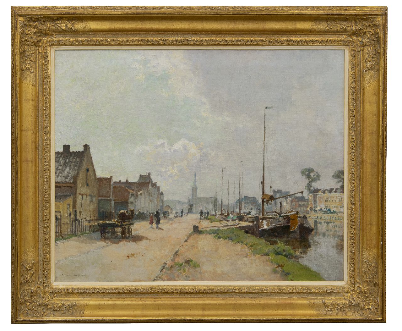 Vreedenburgh C. | Cornelis Vreedenburgh, Gezicht op de vaart in Steenwijk, olieverf op doek 59,2 x 73,2 cm, gesigneerd linksonder en gedateerd 1936 Vreedenburgh C. | Cornelis Vreedenburgh, Gezicht op de vaart in Steenwijk, olieverf op doek 59,2 x 73,2 cm, gesigneerd linksonder en gedateerd 1936