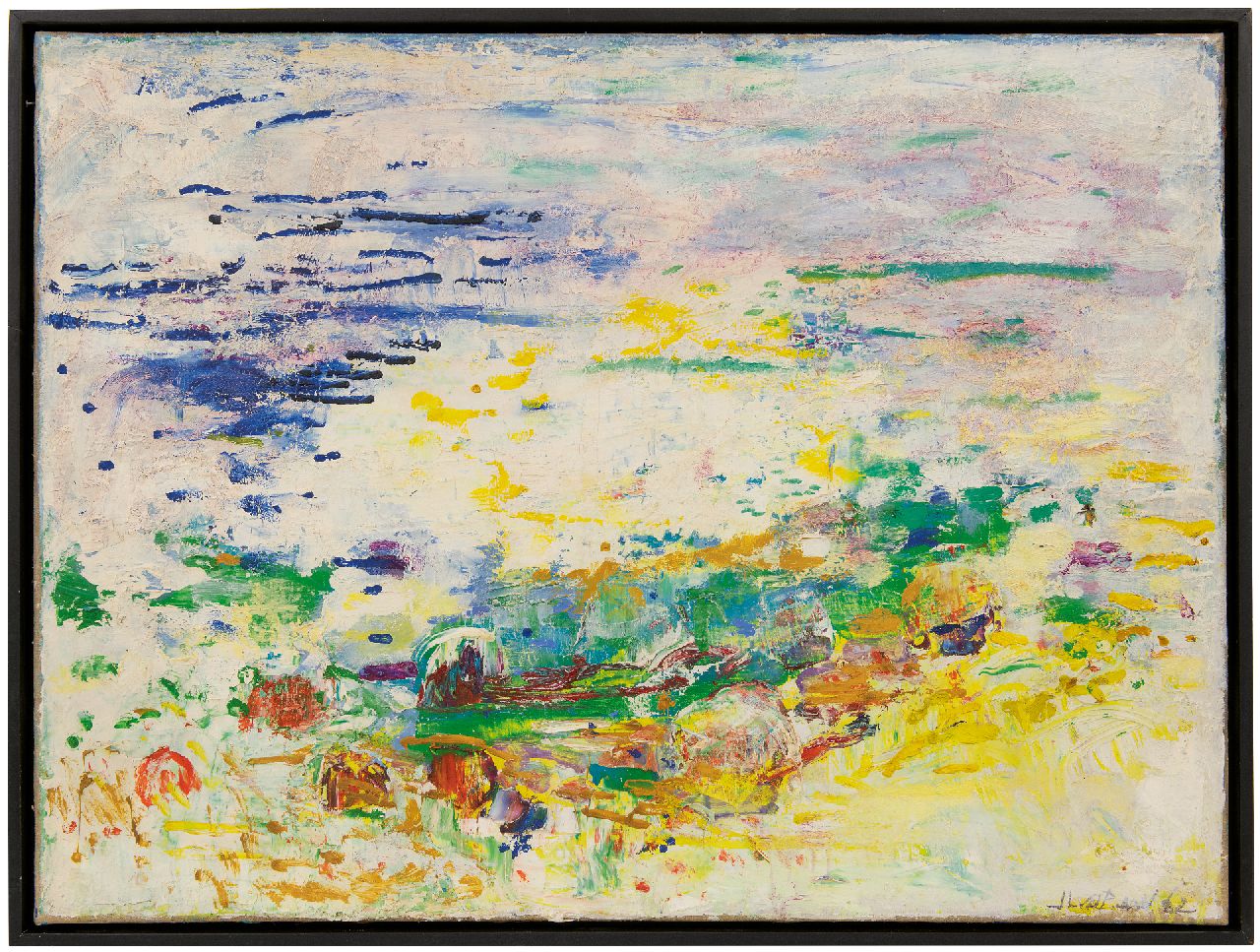 Baan J.L. van der | 'Jan' Lucas van der Baan, De Wadden, olieverf op doek 60,0 x 80,3 cm, gesigneerd rechtsonder en gedateerd '62 Baan J.L. van der | 'Jan' Lucas van der Baan, De Wadden, olieverf op doek 60,0 x 80,3 cm, gesigneerd rechtsonder en gedateerd '62
