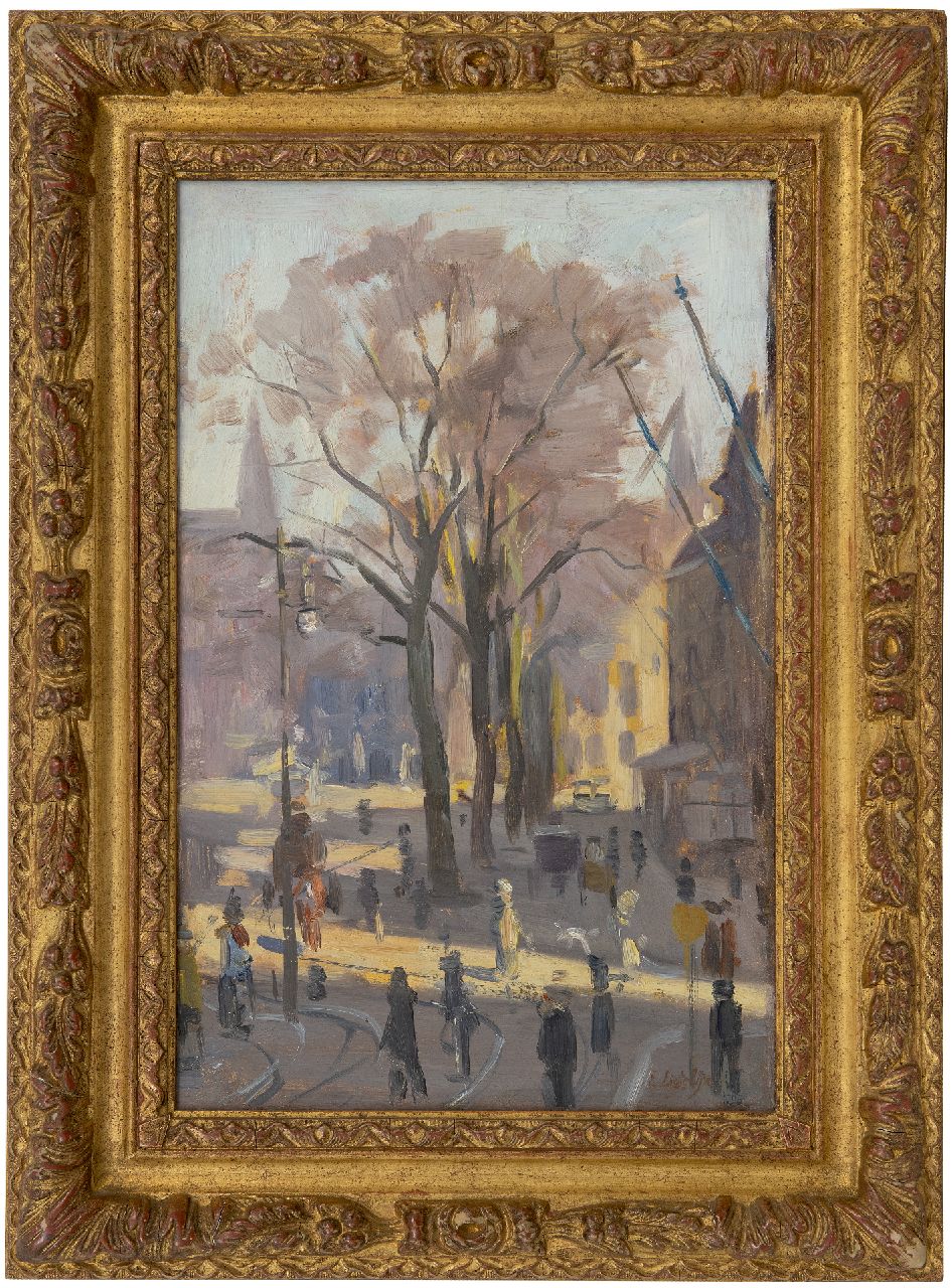 Ligtelijn E.J. | Evert Jan Ligtelijn, Een levendig stadsplein, olieverf op doek 40,1 x 26,3 cm, gesigneerd rechtsonder Ligtelijn E.J. | Evert Jan Ligtelijn, Een levendig stadsplein, olieverf op doek 40,1 x 26,3 cm, gesigneerd rechtsonder