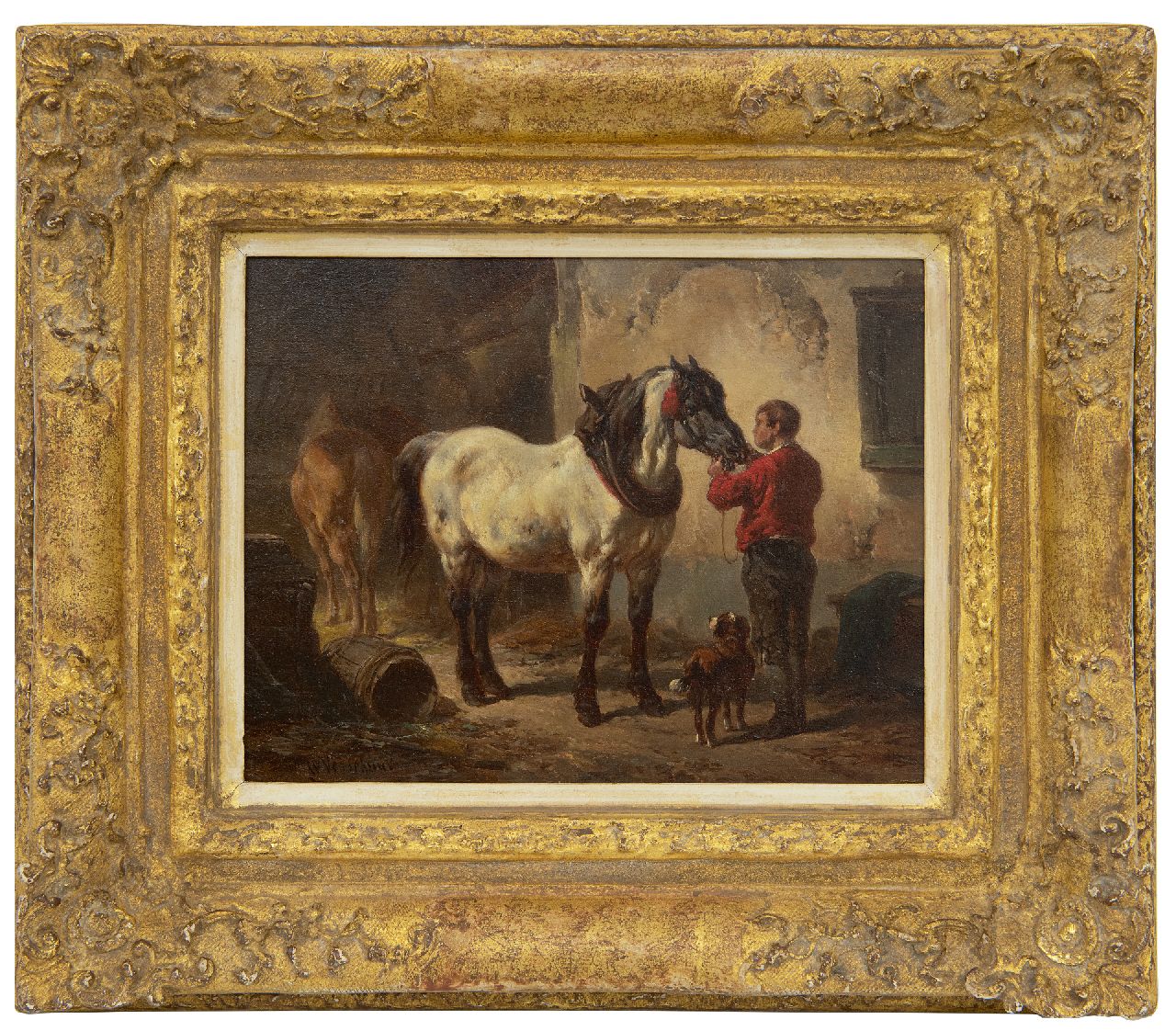Verschuur W. | Wouterus Verschuur, Na het werk, olieverf op paneel 15,0 x 19,2 cm, gesigneerd linksonder Verschuur W. | Wouterus Verschuur, Na het werk, olieverf op paneel 15,0 x 19,2 cm, gesigneerd linksonder