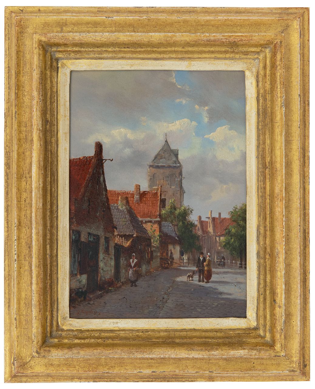 Roosdorp F. | Frederik Roosdorp | Schilderijen te koop aangeboden | Zonnig straatje, olieverf op paneel 22,0 x 15,8 cm, gesigneerd linksonder Roosdorp F. | Frederik Roosdorp | Schilderijen te koop aangeboden | Zonnig straatje, olieverf op paneel 22,0 x 15,8 cm, gesigneerd linksonder