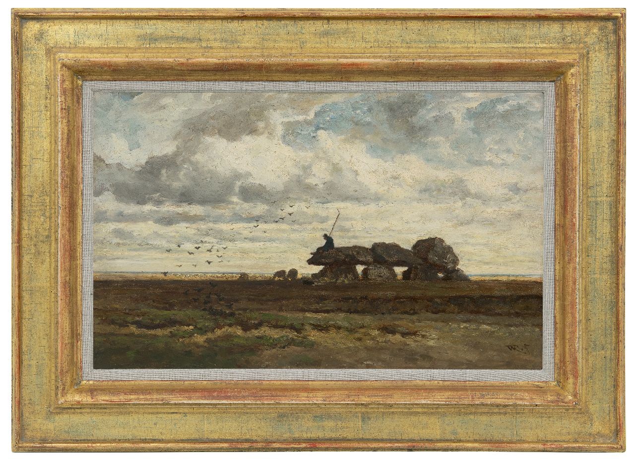Roelofs W. | Willem Roelofs, Het hunebed bij Tynaarlo, Drenthe, olieverf op paneel 28,9 x 46,2 cm, gesigneerd rechtsonder met initialen en te dateren ca. 1863-1870 Roelofs W. | Willem Roelofs, Het hunebed bij Tynaarlo, Drenthe, olieverf op paneel 28,9 x 46,2 cm, gesigneerd rechtsonder met initialen en te dateren ca. 1863-1870