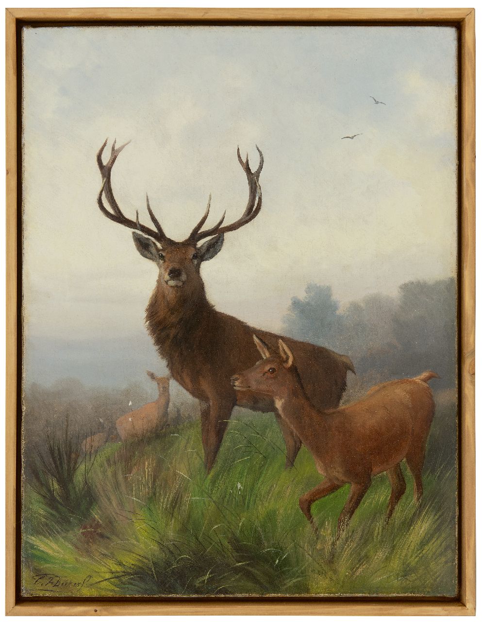Deiker C.F. | Carl Friedrich Deiker | Schilderijen te koop aangeboden | Wild op een heuvel, olieverf op doek 48,6 x 37,5 cm, gesigneerd linksonder Deiker C.F. | Carl Friedrich Deiker | Schilderijen te koop aangeboden | Wild op een heuvel, olieverf op doek 48,6 x 37,5 cm, gesigneerd linksonder