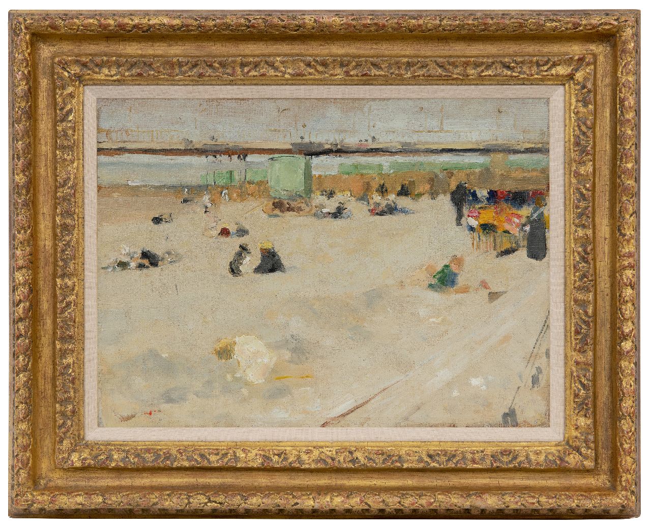 Arntzenius P.F.N.J. | Pieter Florentius Nicolaas Jacobus 'Floris' Arntzenius, Het strand bij Scheveningen, olieverf op doek 33,3 x 45,4 cm, te dateren ca. 1895 Arntzenius P.F.N.J. | Pieter Florentius Nicolaas Jacobus 'Floris' Arntzenius, Het strand bij Scheveningen, olieverf op doek 33,3 x 45,4 cm, te dateren ca. 1895