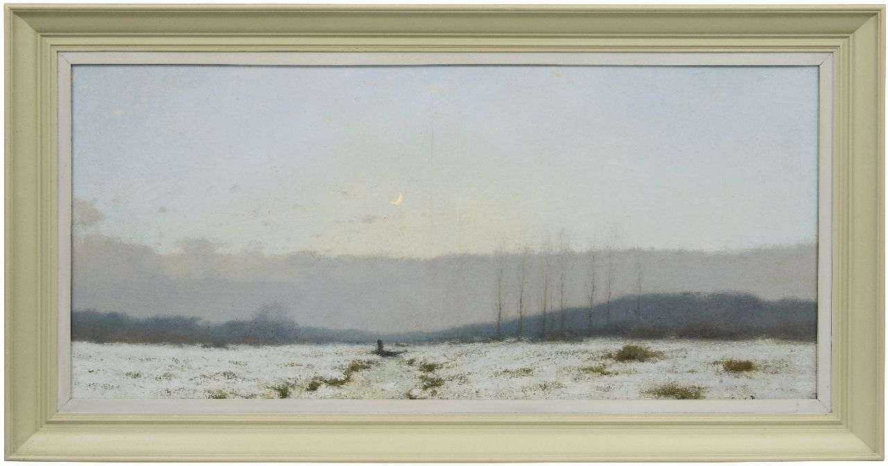 Kuijpers C. | Cornelis Kuijpers, Winteravond, olieverf op doek 60,5 x 128,5 cm, gesigneerd rechtsonder Kuijpers C. | Cornelis Kuijpers, Winteravond, olieverf op doek 60,5 x 128,5 cm, gesigneerd rechtsonder