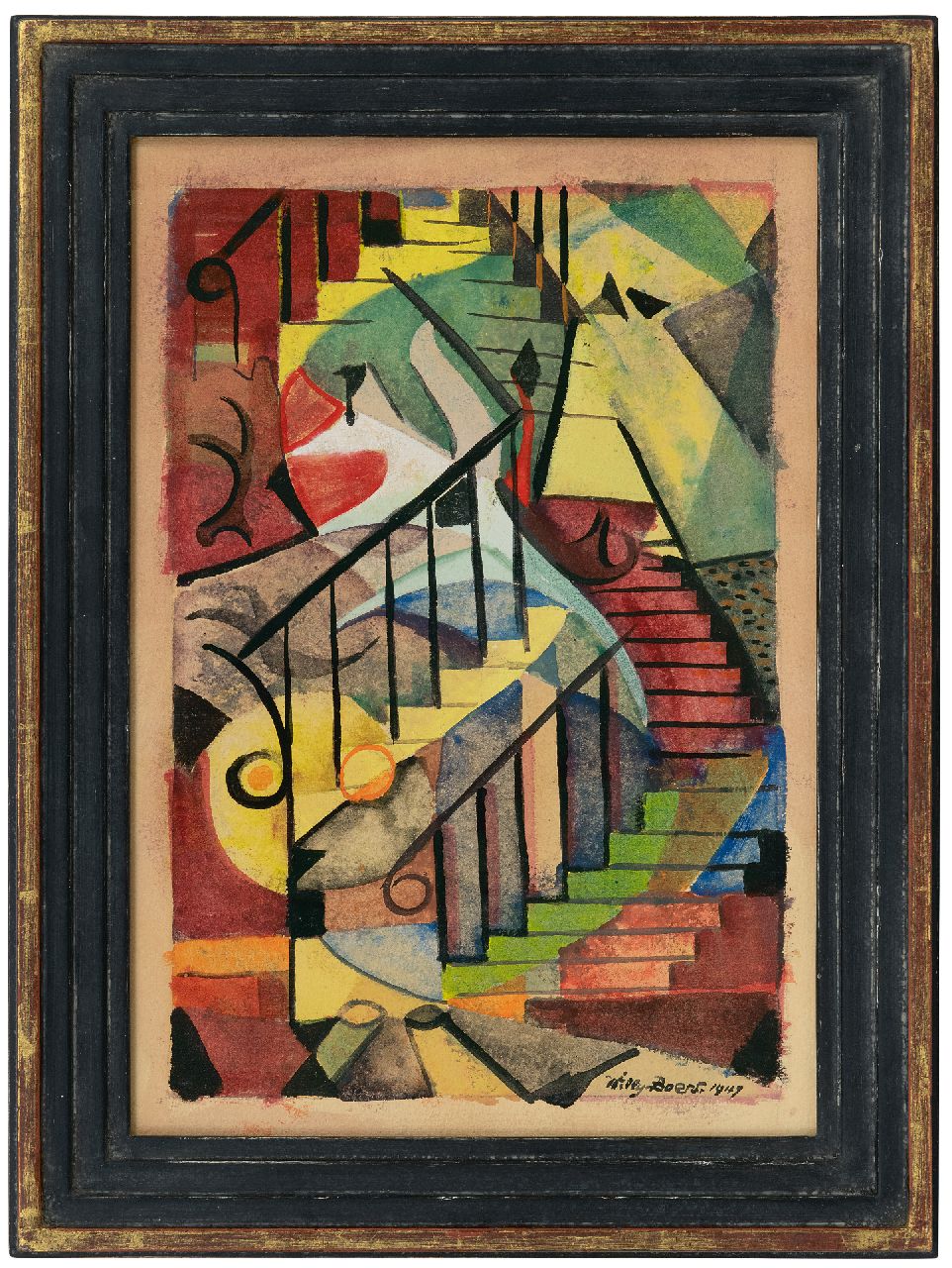 Boers W.H.F.  | 'Willy' Herman Friederich Boers, Droomhuis, gouache op papier 41,8 x 29,5 cm, gesigneerd rechtsonder en gedateerd 1947