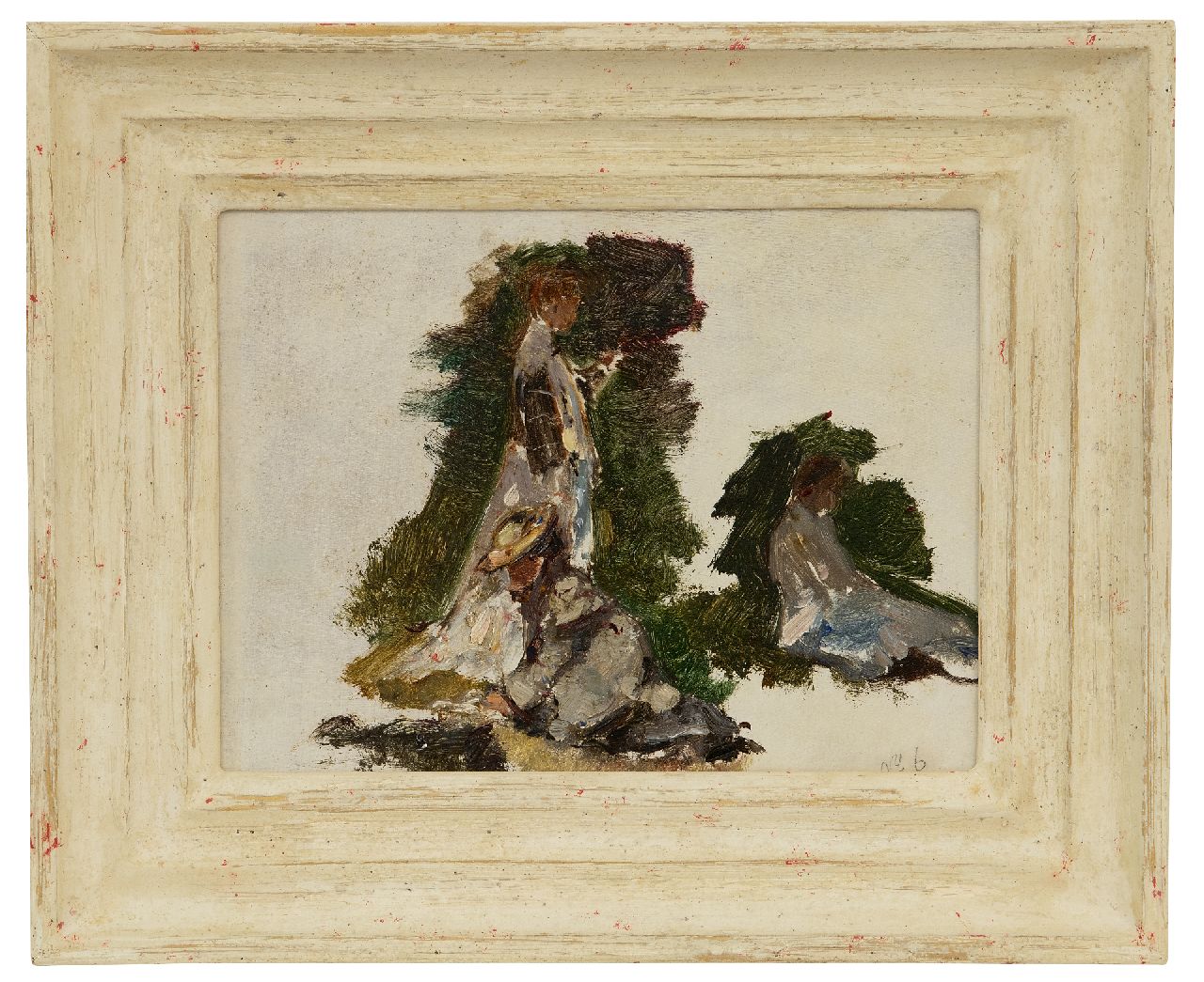 Roelofs O.W.A. | Otto Willem Albertus 'Albert' Roelofs | Schilderijen te koop aangeboden | Olieverfstudie van figuren en spelend kindje, olieverf op paneel 16,9 x 22,4 cm Roelofs O.W.A. | Otto Willem Albertus 'Albert' Roelofs | Schilderijen te koop aangeboden | Olieverfstudie van figuren en spelend kindje, olieverf op paneel 16,9 x 22,4 cm
