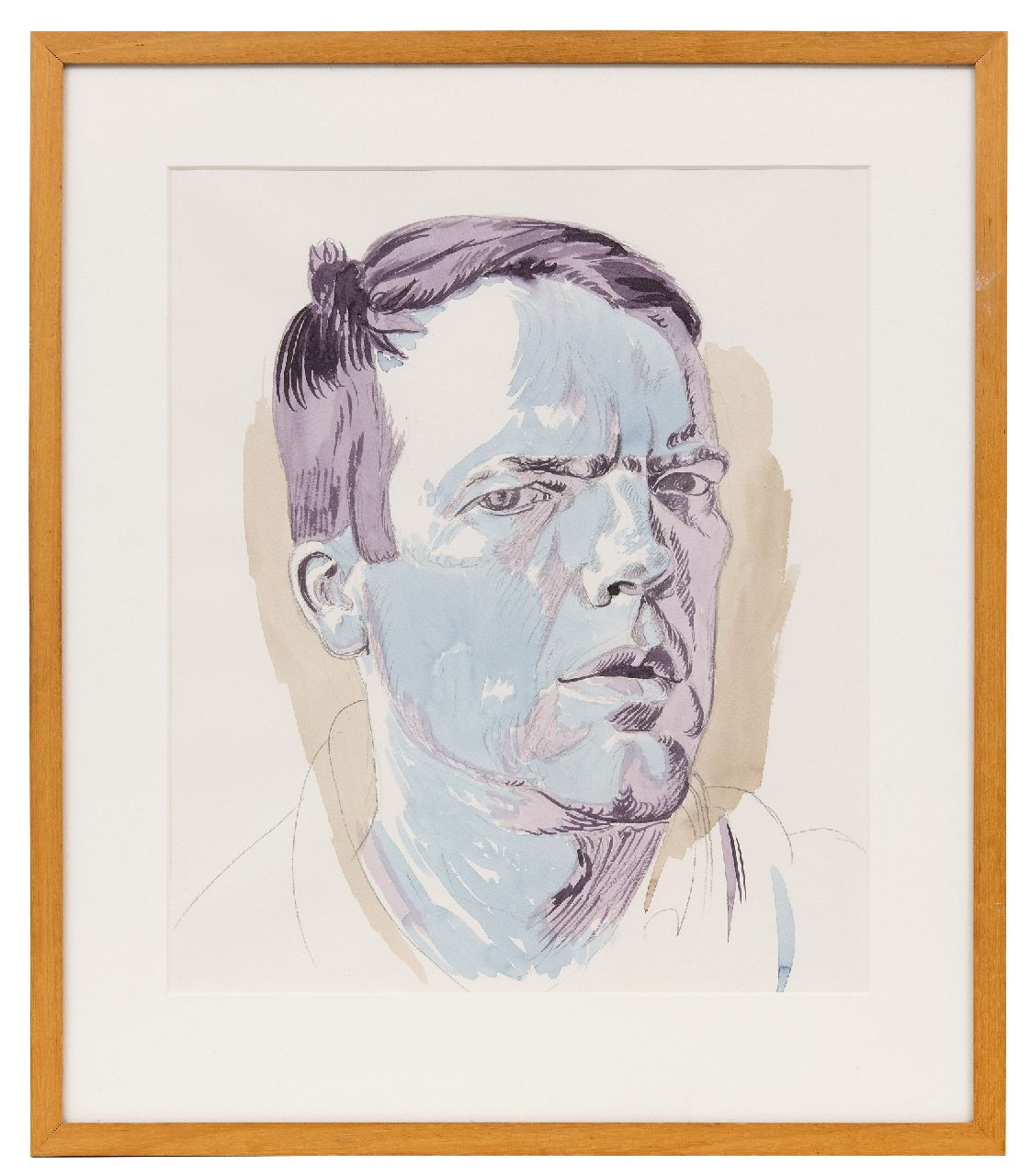 Akkerman P. | Philip Maria Akkerman | Aquarellen en tekeningen te koop aangeboden | Zelfportret, potlood en aquarel op papier 37,8 x 32,0 cm, gesigneerd verso en verso gedateerd 2001 Akkerman P. | Philip Maria Akkerman | Aquarellen en tekeningen te koop aangeboden | Zelfportret, potlood en aquarel op papier 37,8 x 32,0 cm, gesigneerd verso en verso gedateerd 2001