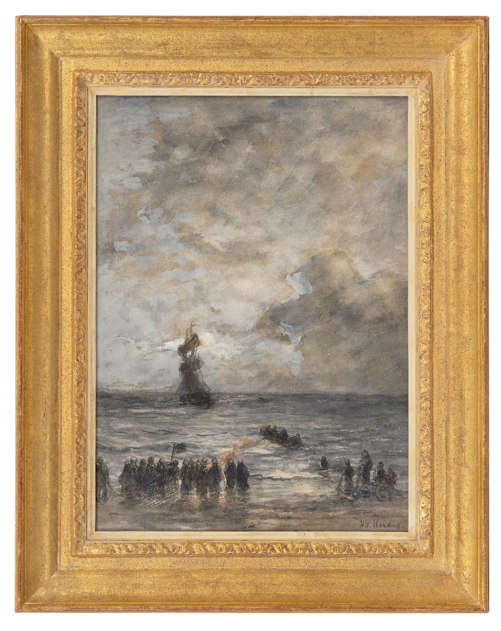 Mesdag H.W. | Hendrik Willem Mesdag, Na de storm, aquarel op papier 51,5 x 37,3 cm, gesigneerd rechtsonder Mesdag H.W. | Hendrik Willem Mesdag, Na de storm, aquarel op papier 51,5 x 37,3 cm, gesigneerd rechtsonder