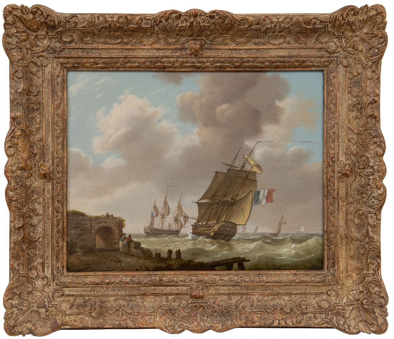 Koekkoek J.H. | Johannes Hermanus Koekkoek | Schilderijen te koop aangeboden | Laverende oorlogsfregatten voor de Zeeuwse kust, olieverf op paneel 32,1 x 40,7 cm, gesigneerd middenonder Koekkoek J.H. | Johannes Hermanus Koekkoek | Schilderijen te koop aangeboden | Laverende oorlogsfregatten voor de Zeeuwse kust, olieverf op paneel 32,1 x 40,7 cm, gesigneerd middenonder